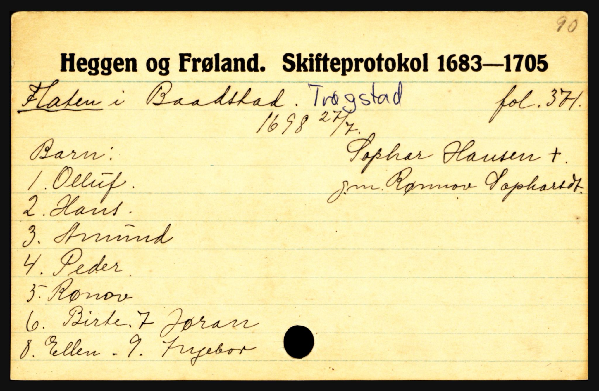 Heggen og Frøland sorenskriveri I, SAO/A-11556/H, 1667-1811, p. 1277