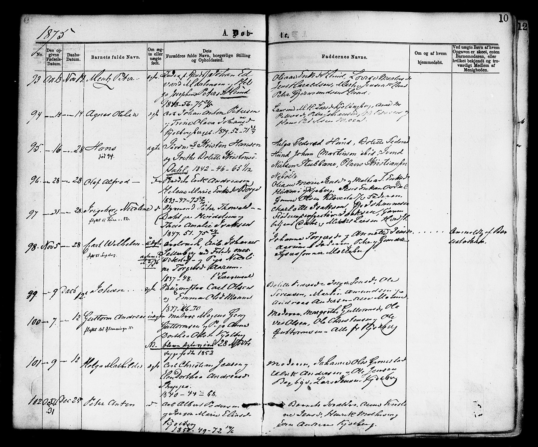 Borge prestekontor Kirkebøker, SAO/A-10903/F/Fa/L0007: Parish register (official) no. I 7, 1875-1886, p. 10