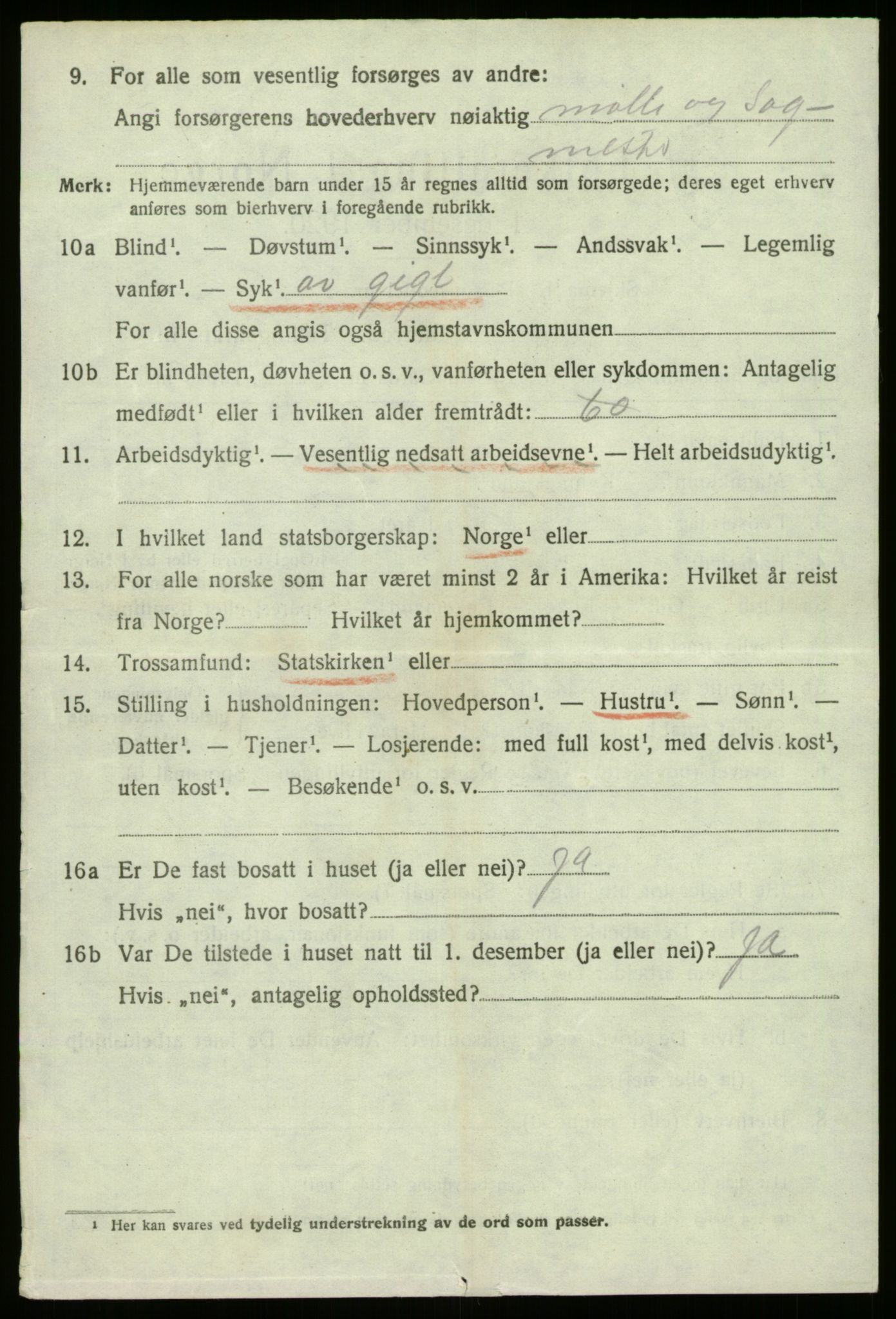 SAB, 1920 census for Gaular, 1920, p. 6369