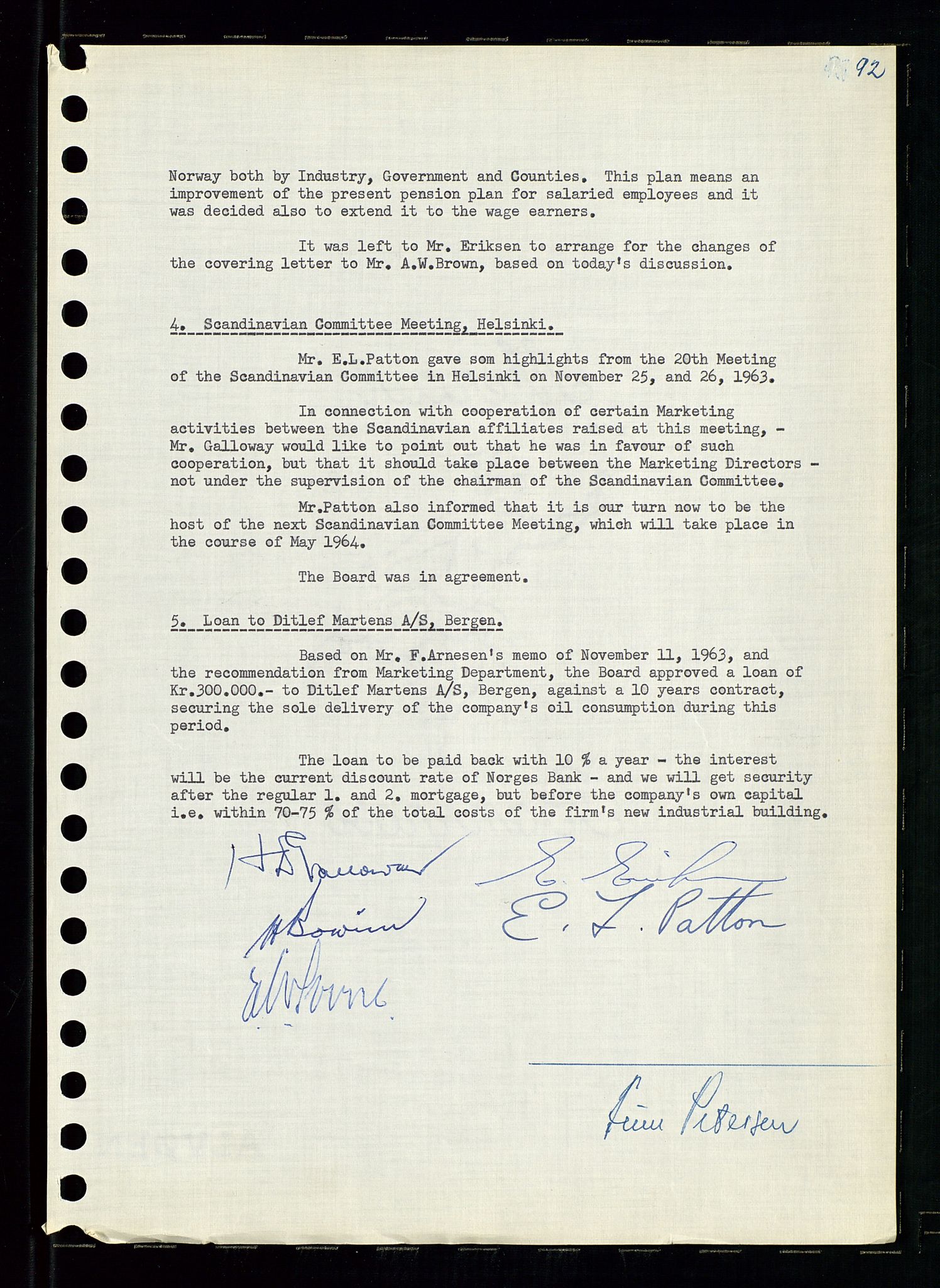 Pa 0982 - Esso Norge A/S, AV/SAST-A-100448/A/Aa/L0001/0004: Den administrerende direksjon Board minutes (styrereferater) / Den administrerende direksjon Board minutes (styrereferater), 1963-1964, p. 171