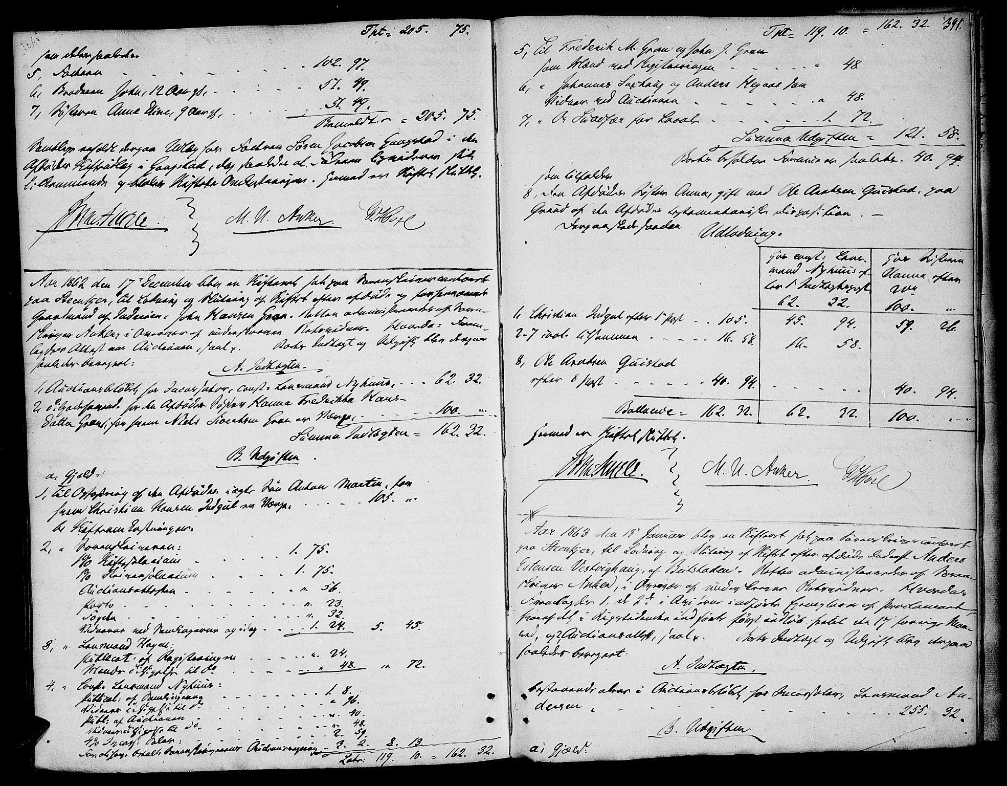 Inderøy sorenskriveri, AV/SAT-A-4147/1/3/3A/L0026: Skifteslutningsprotokoll 1, 1851-1863, p. 391