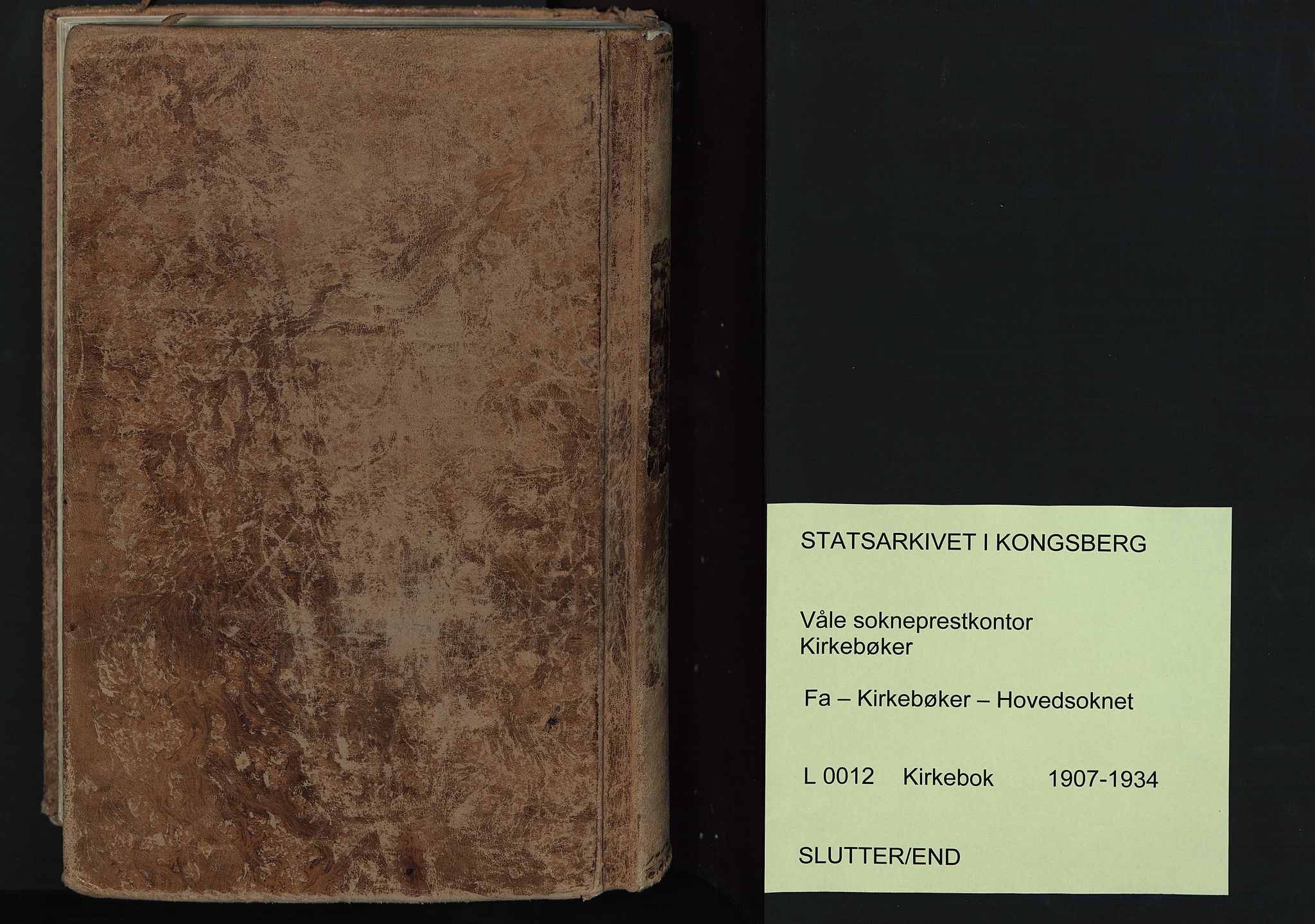 Våle kirkebøker, SAKO/A-334/F/Fa/L0012: Parish register (official) no. I 12, 1907-1934