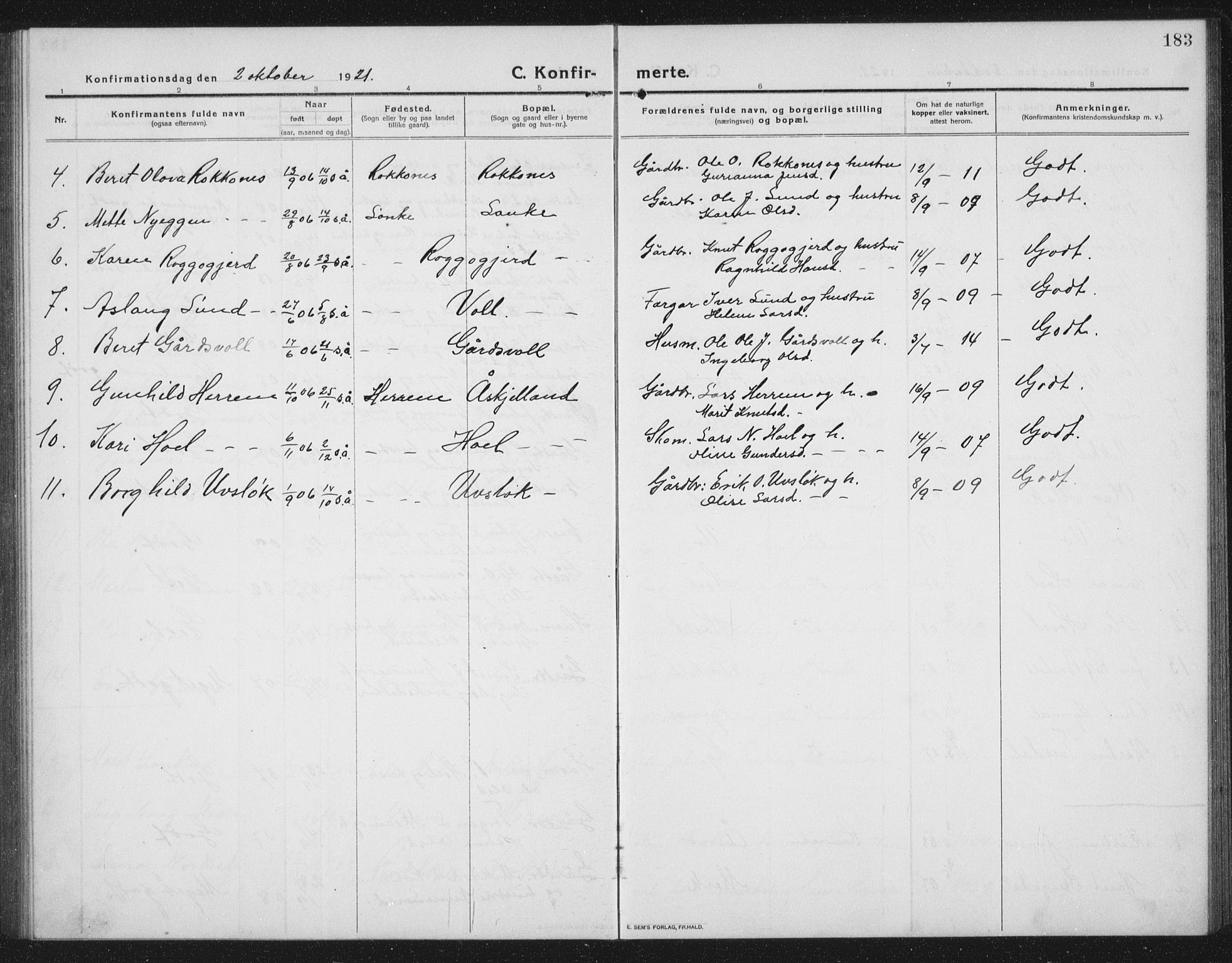 Ministerialprotokoller, klokkerbøker og fødselsregistre - Sør-Trøndelag, SAT/A-1456/674/L0877: Parish register (copy) no. 674C04, 1913-1940, p. 183