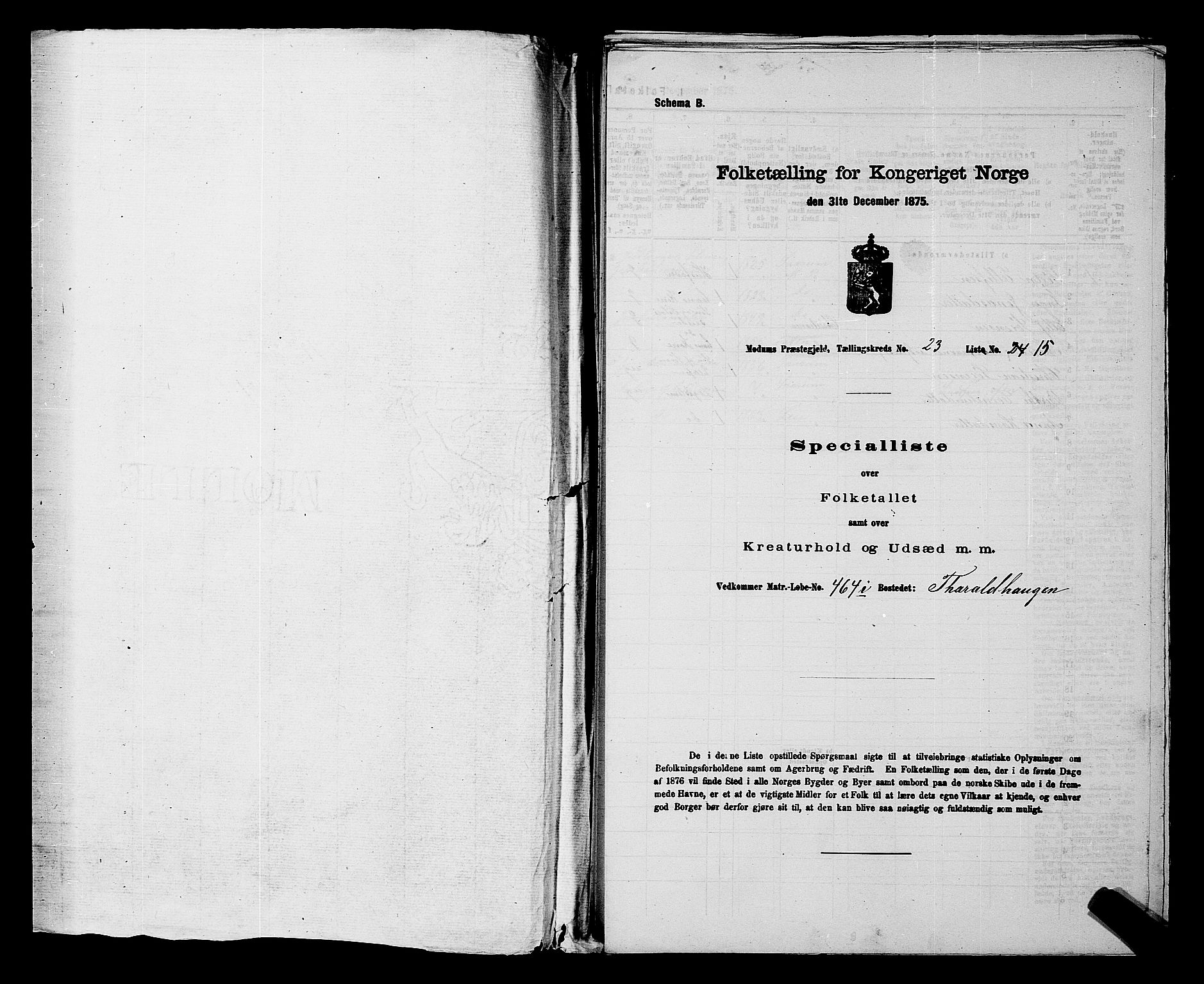 SAKO, 1875 census for 0623P Modum, 1875, p. 2726