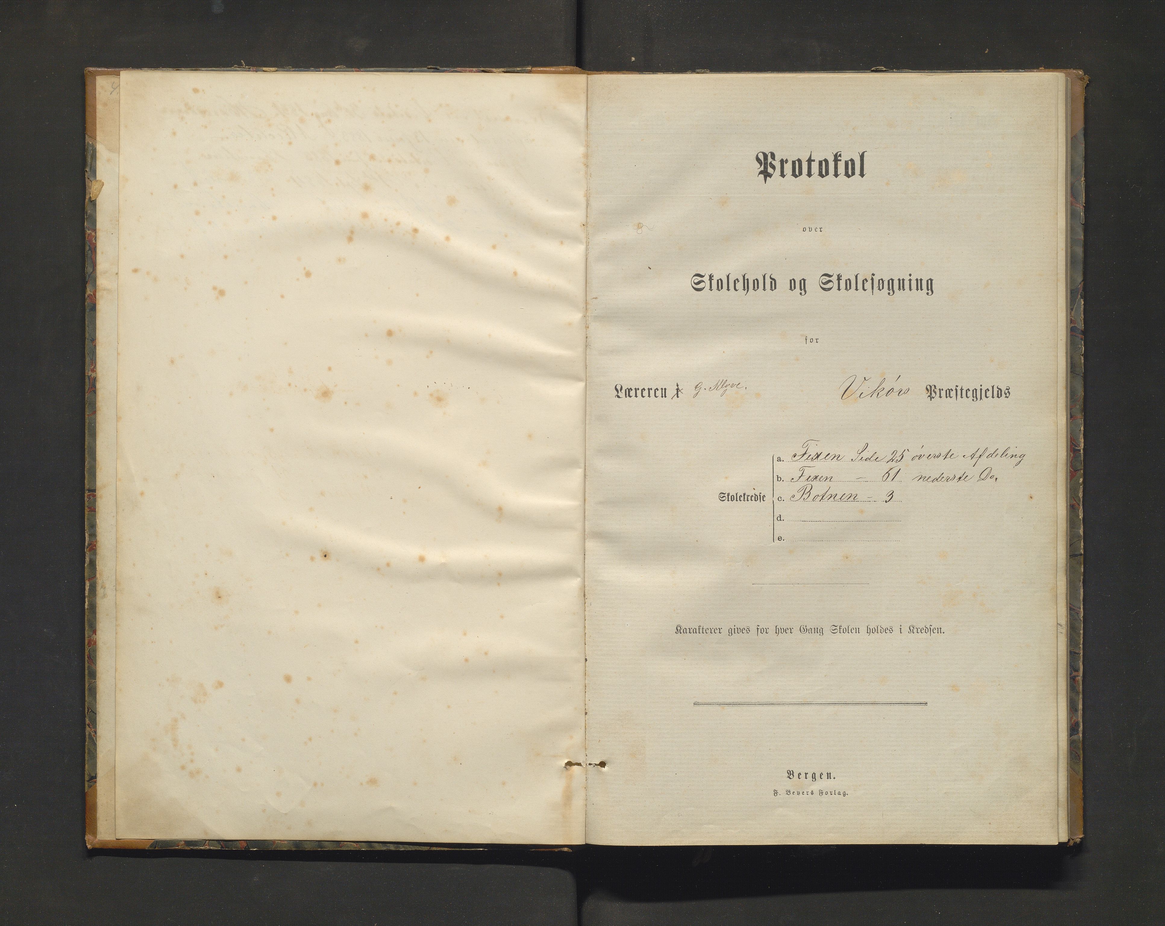 Kvam herad. Barneskulane, IKAH/1238-231/F/Fa/L0020: Skuleprotokoll for Fykse, Botnen og Ås krinsar, 1880-1893