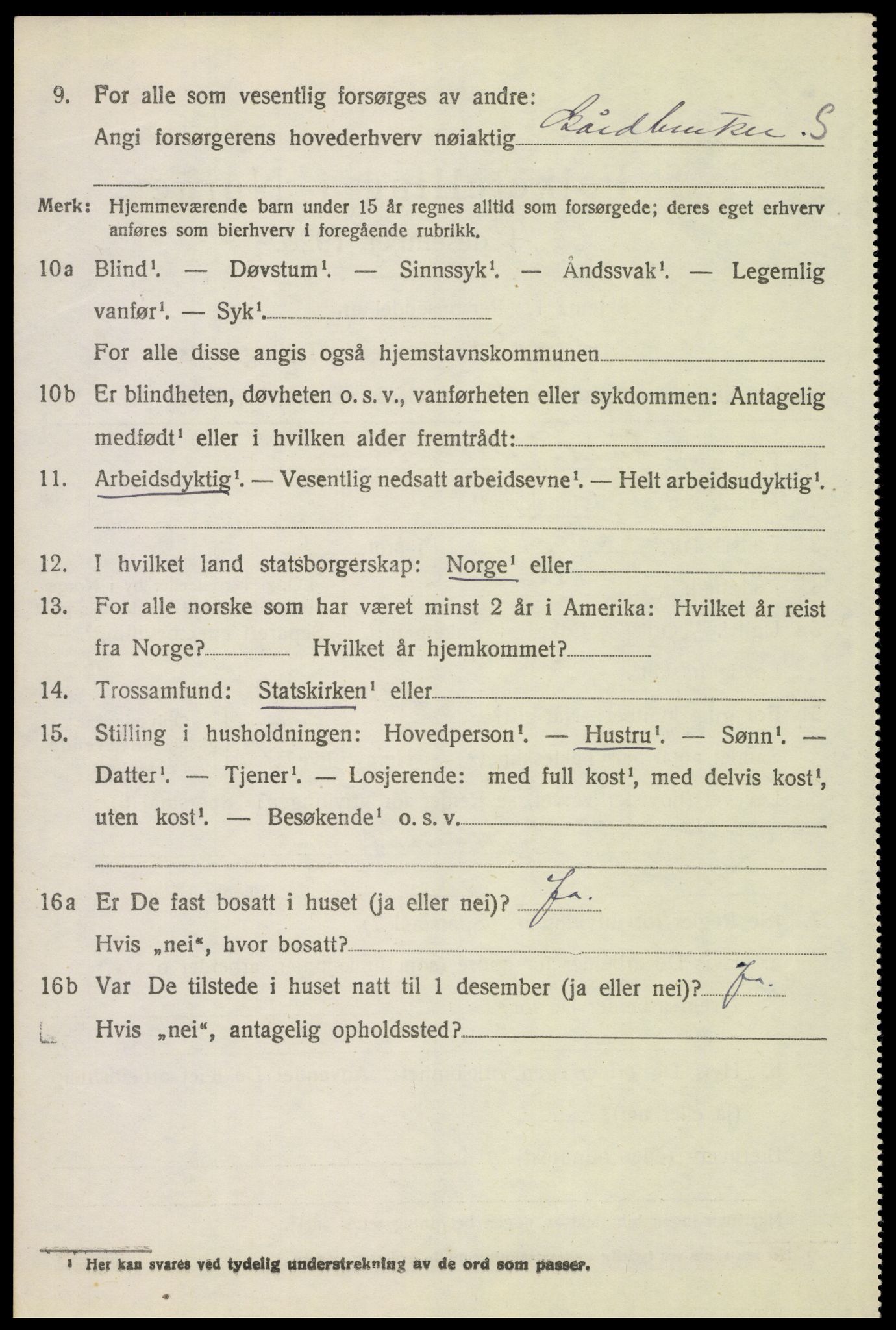 SAH, 1920 census for Alvdal, 1920, p. 4891