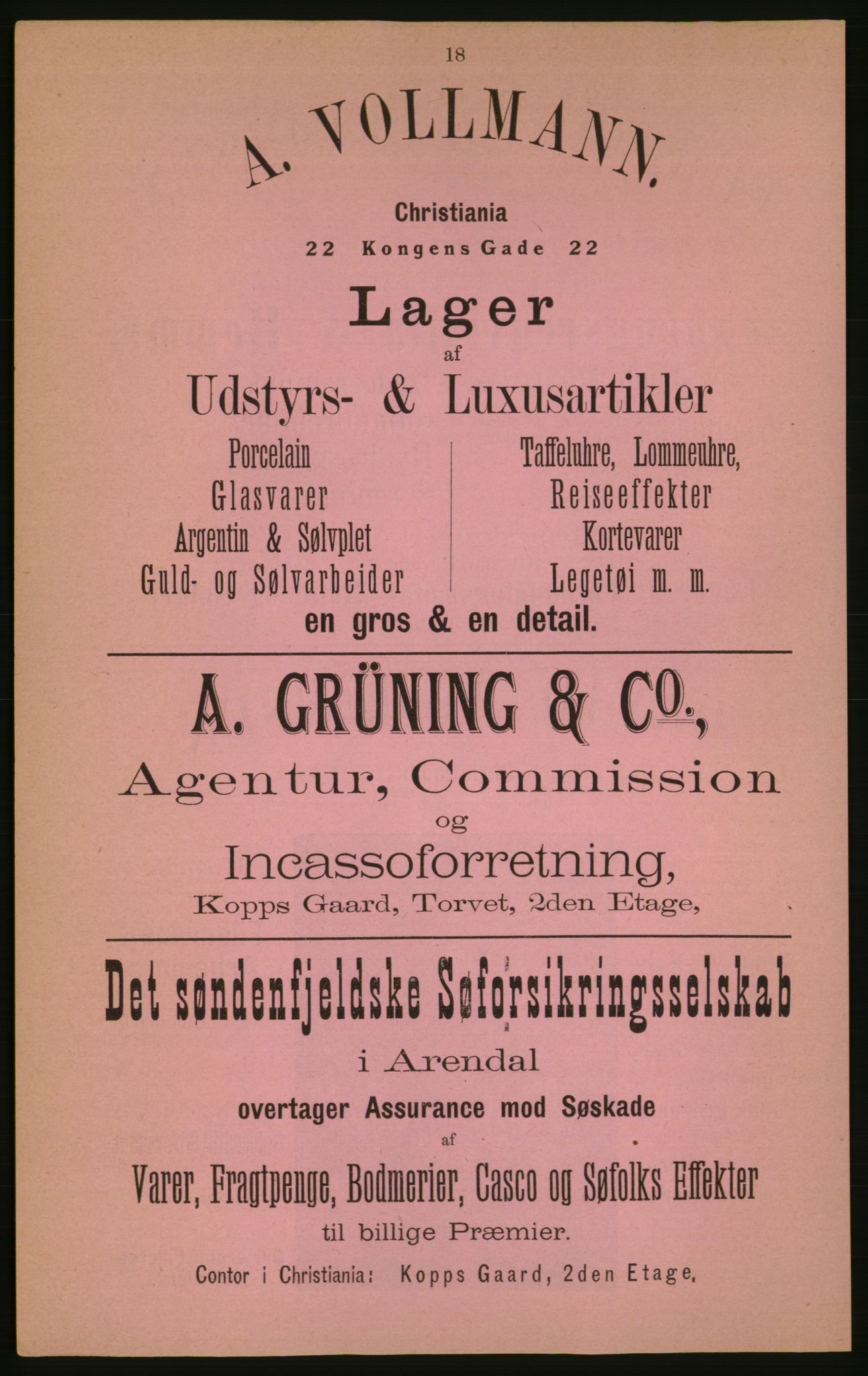 Kristiania/Oslo adressebok, PUBL/-, 1882, p. 18