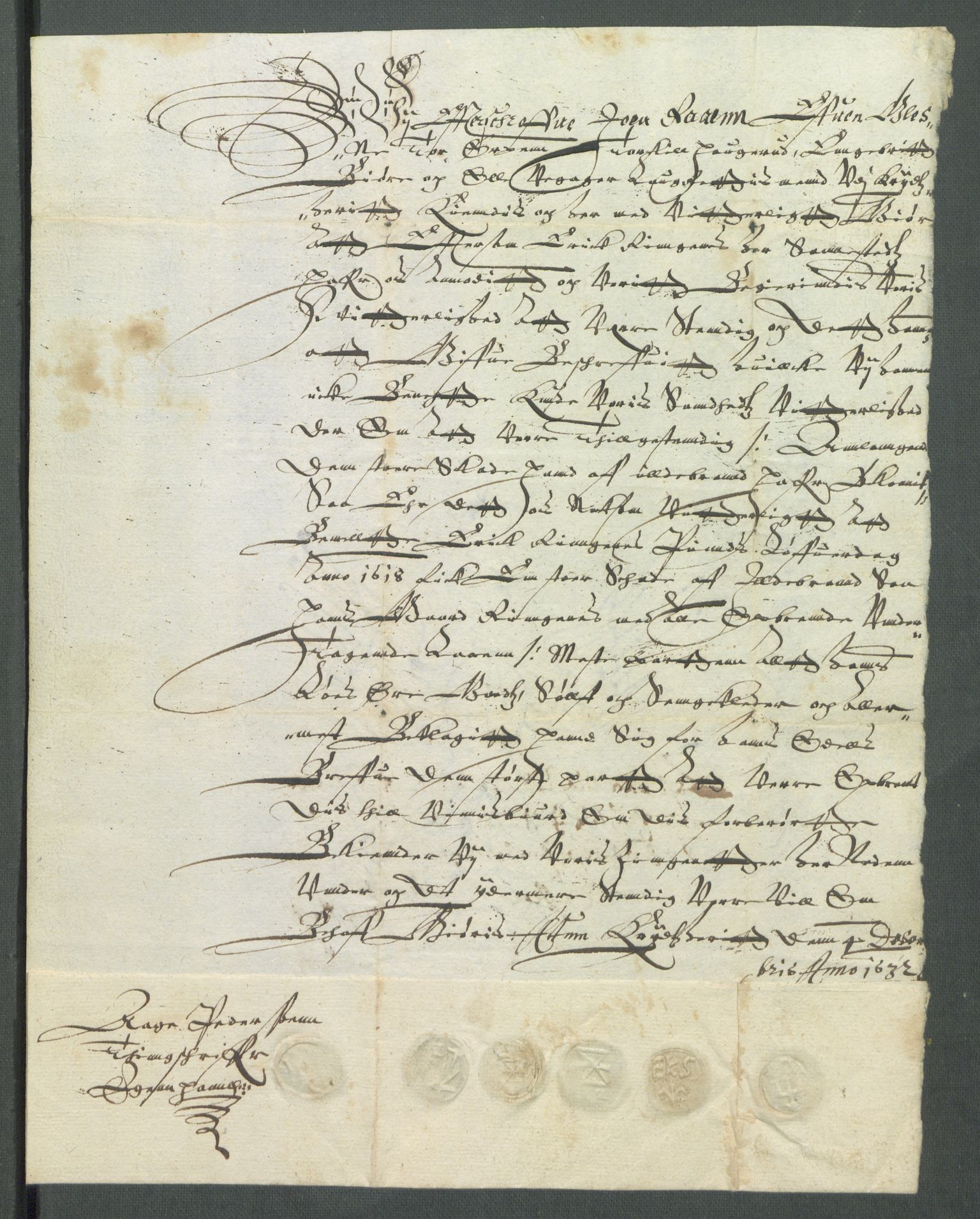 Riksarkivets diplomsamling, AV/RA-EA-5965/F02/L0143: Dokumenter, 1632, p. 80