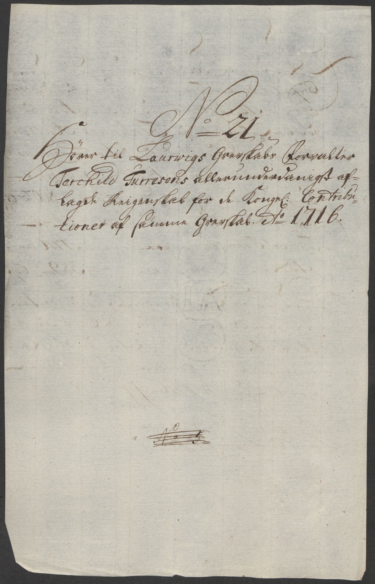 Rentekammeret inntil 1814, Reviderte regnskaper, Fogderegnskap, RA/EA-4092/R33/L1987: Fogderegnskap Larvik grevskap, 1716-1717, p. 226