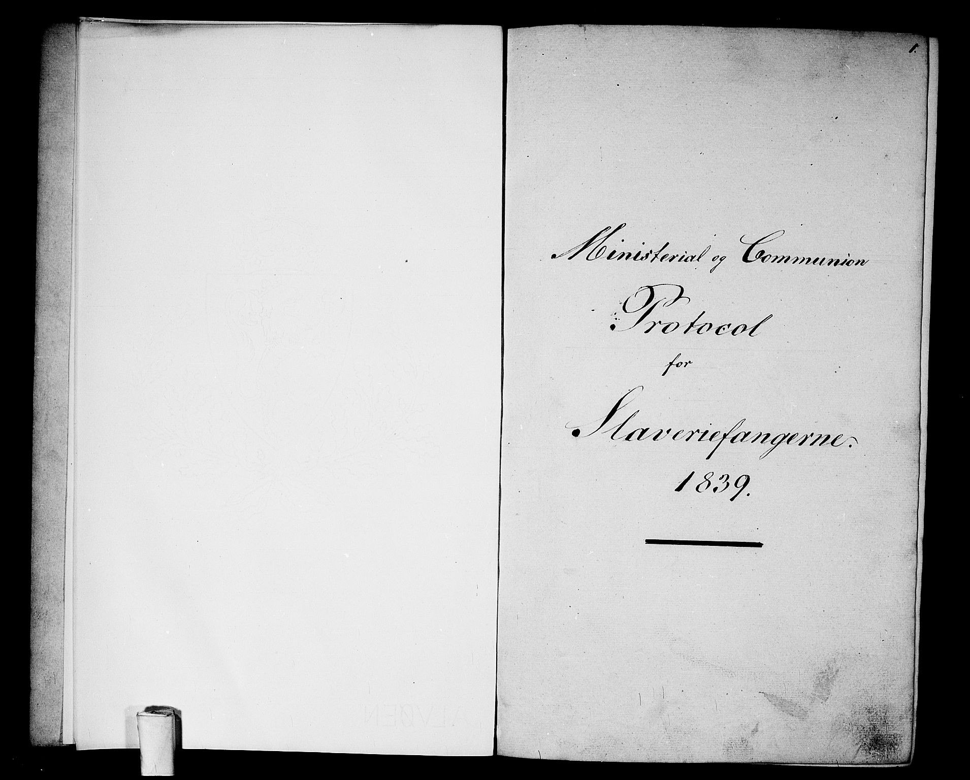 Akershus festnings slaveri Kirkebøker, SAO/A-10841/F/Fa/L0001: Parish register (official) no. 1, 1839-1847, p. 1