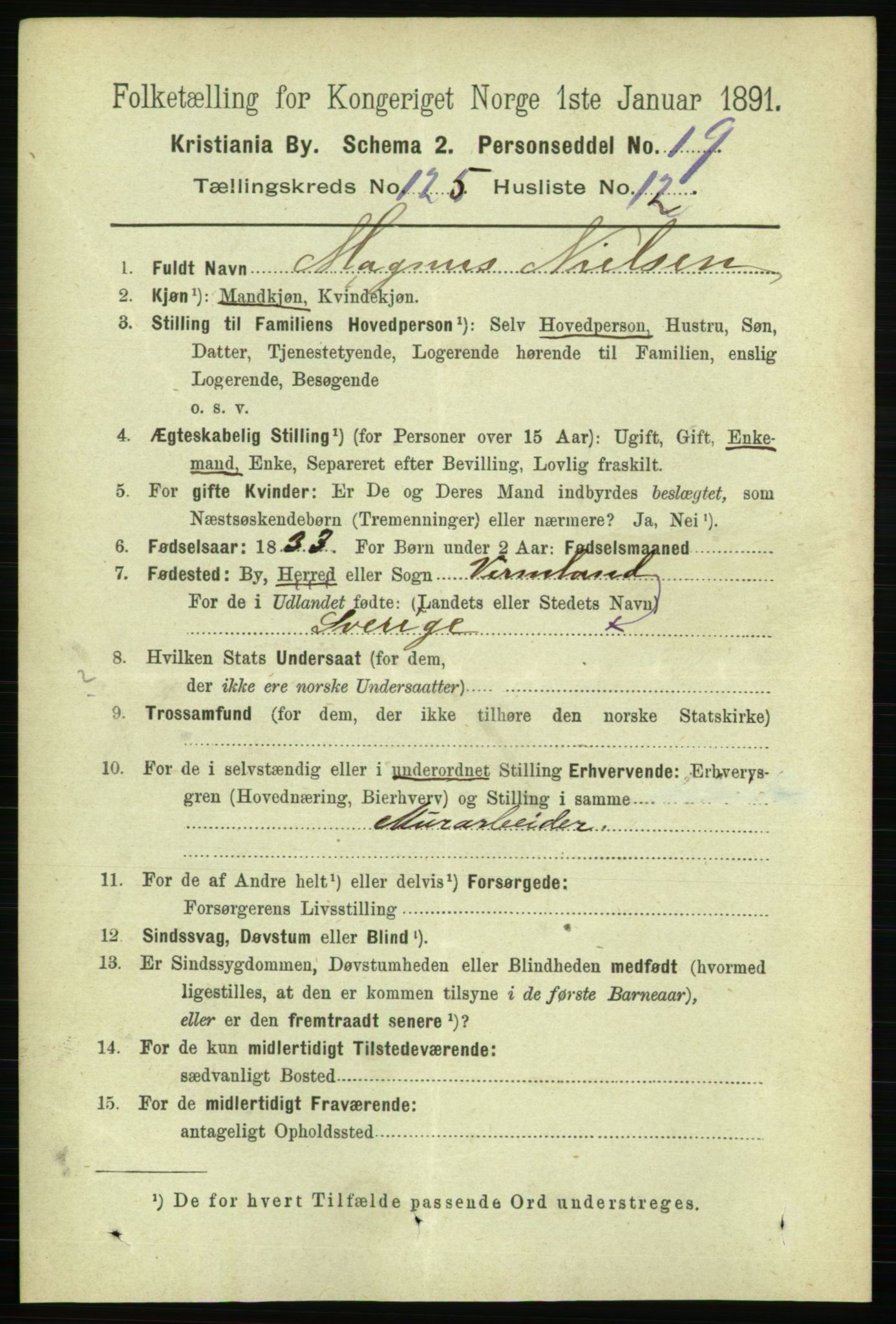 RA, 1891 census for 0301 Kristiania, 1891, p. 67021