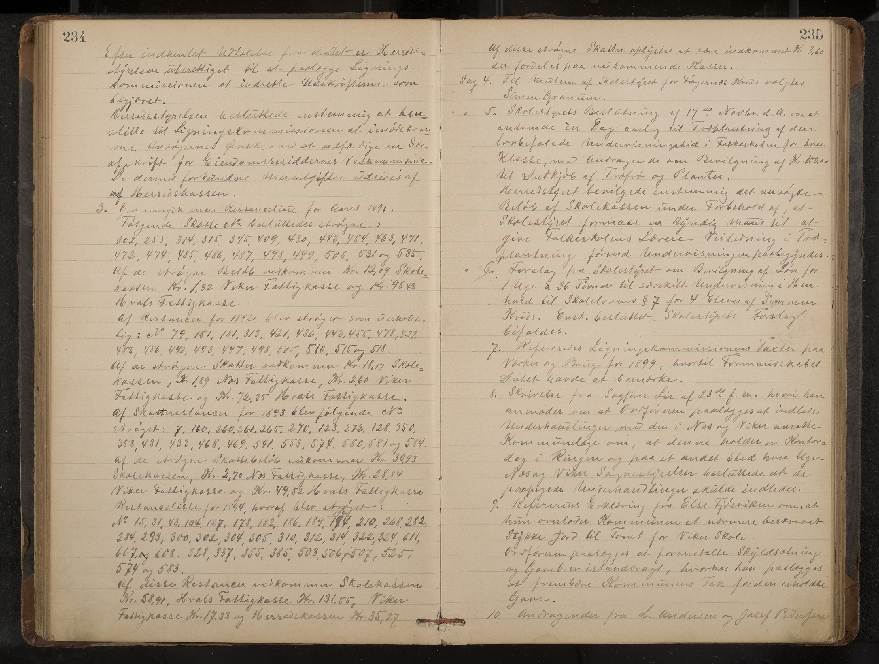 Ådal formannskap og sentraladministrasjon, IKAK/0614021/A/Aa/L0002: Møtebok, 1891-1907, p. 234-235