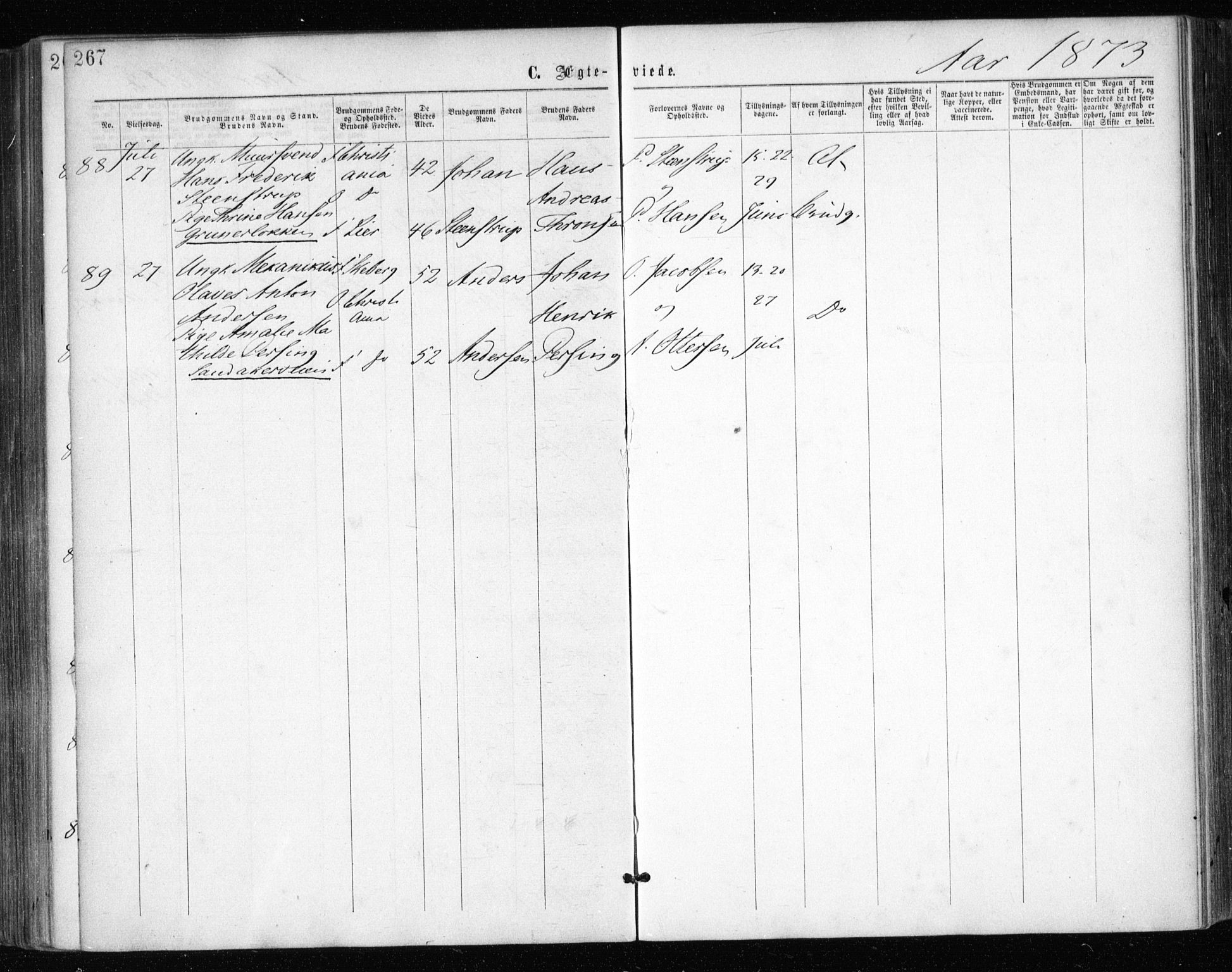 Gamle Aker prestekontor Kirkebøker, AV/SAO-A-10617a/F/L0003: Parish register (official) no. 3, 1865-1873, p. 267