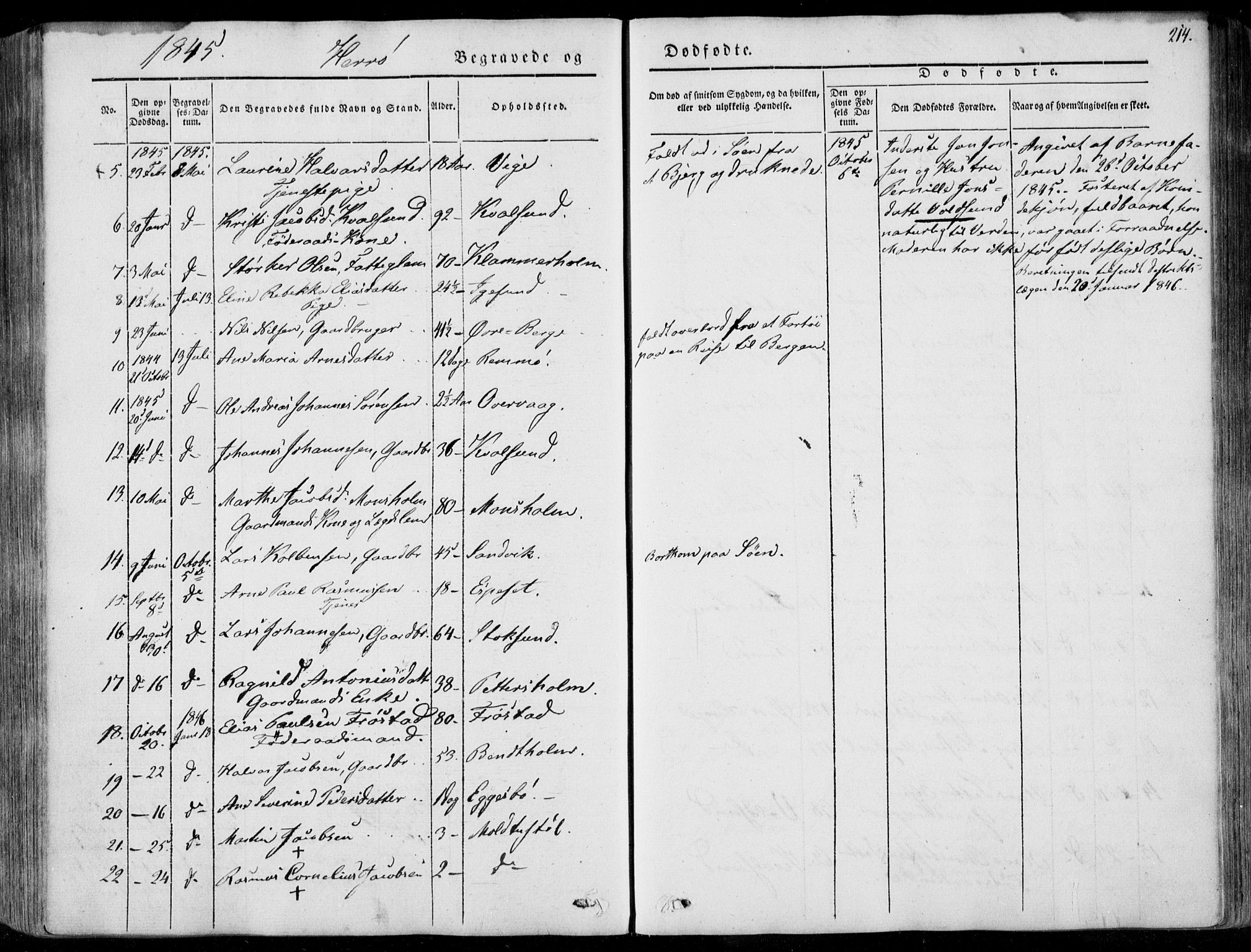 Ministerialprotokoller, klokkerbøker og fødselsregistre - Møre og Romsdal, AV/SAT-A-1454/507/L0070: Parish register (official) no. 507A05, 1842-1873, p. 214