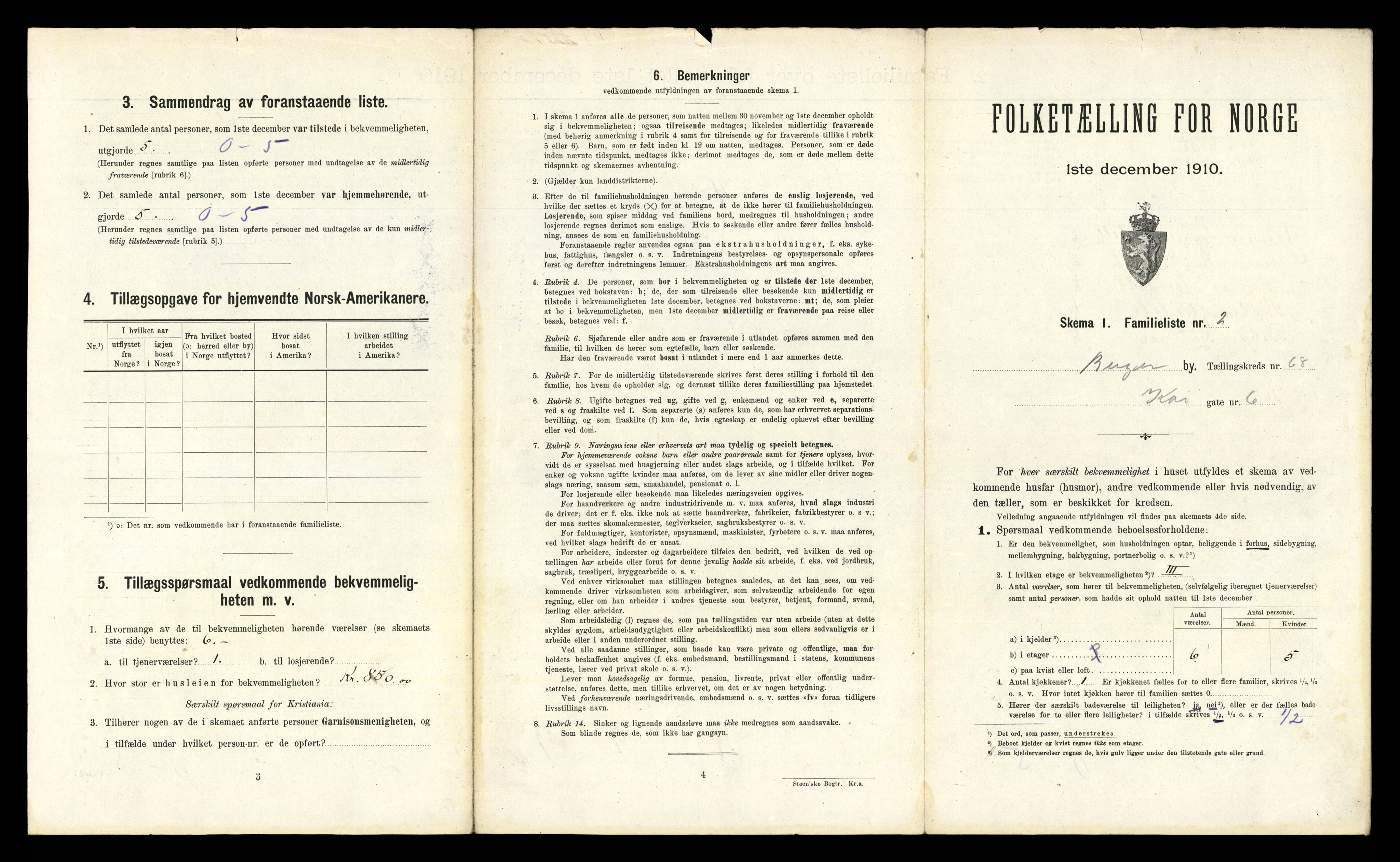 RA, 1910 census for Bergen, 1910, p. 23305