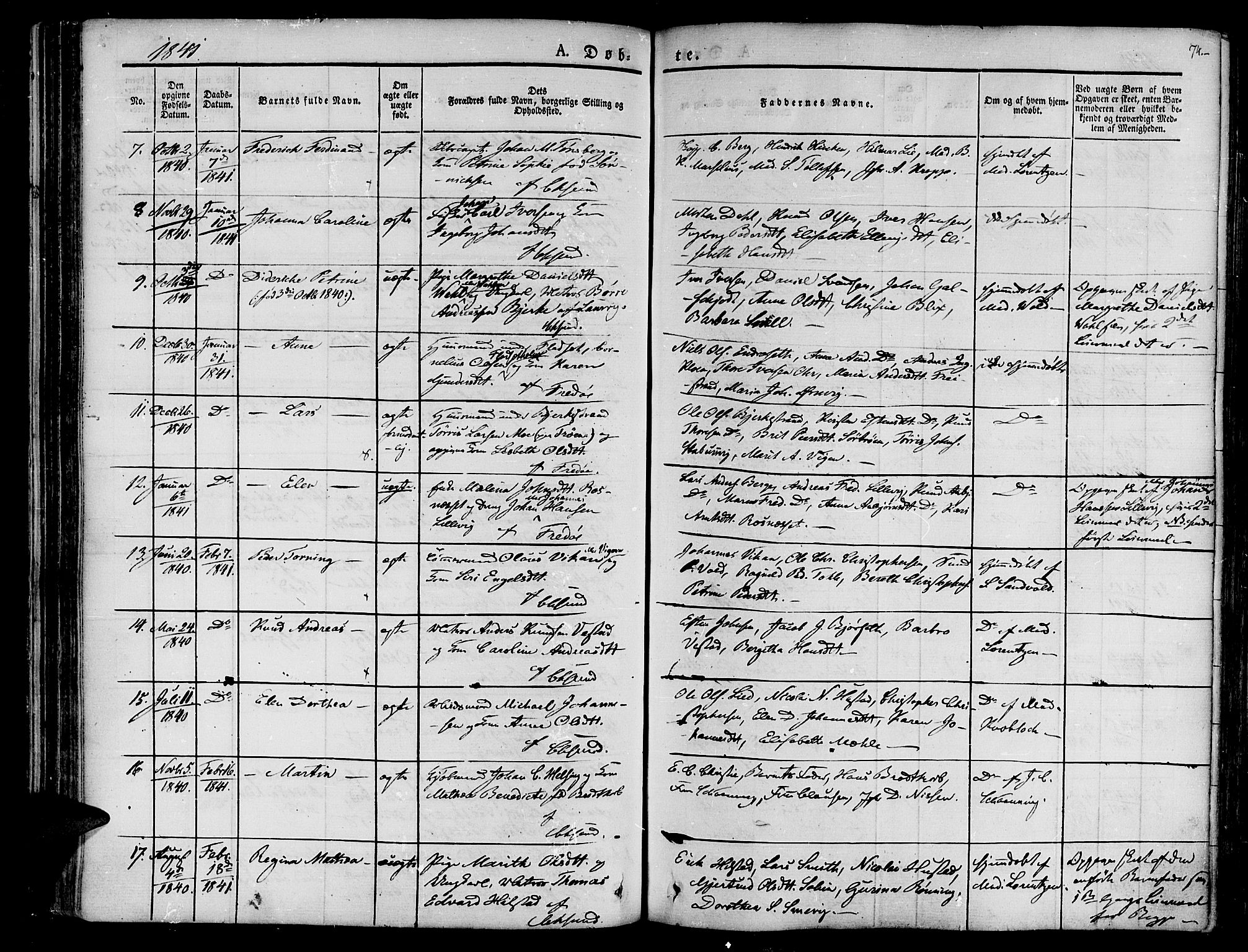 Ministerialprotokoller, klokkerbøker og fødselsregistre - Møre og Romsdal, AV/SAT-A-1454/572/L0843: Parish register (official) no. 572A06, 1832-1842, p. 74