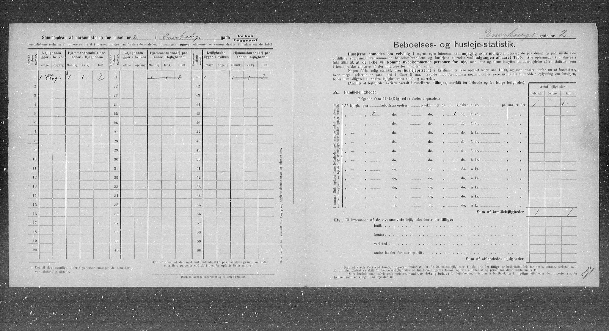 OBA, Municipal Census 1905 for Kristiania, 1905, p. 10851