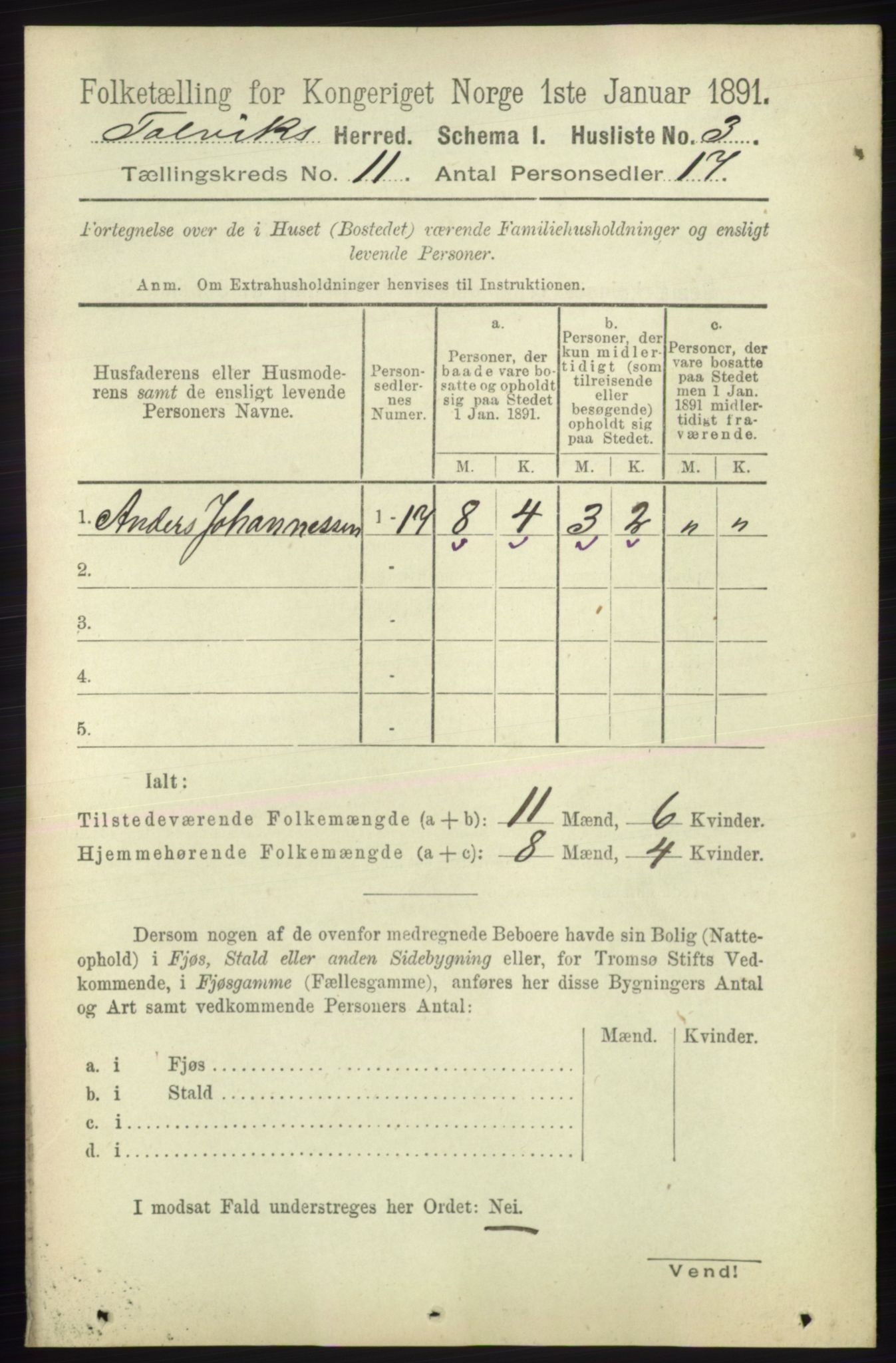 RA, 1891 census for 2013 Talvik, 1891, p. 2647