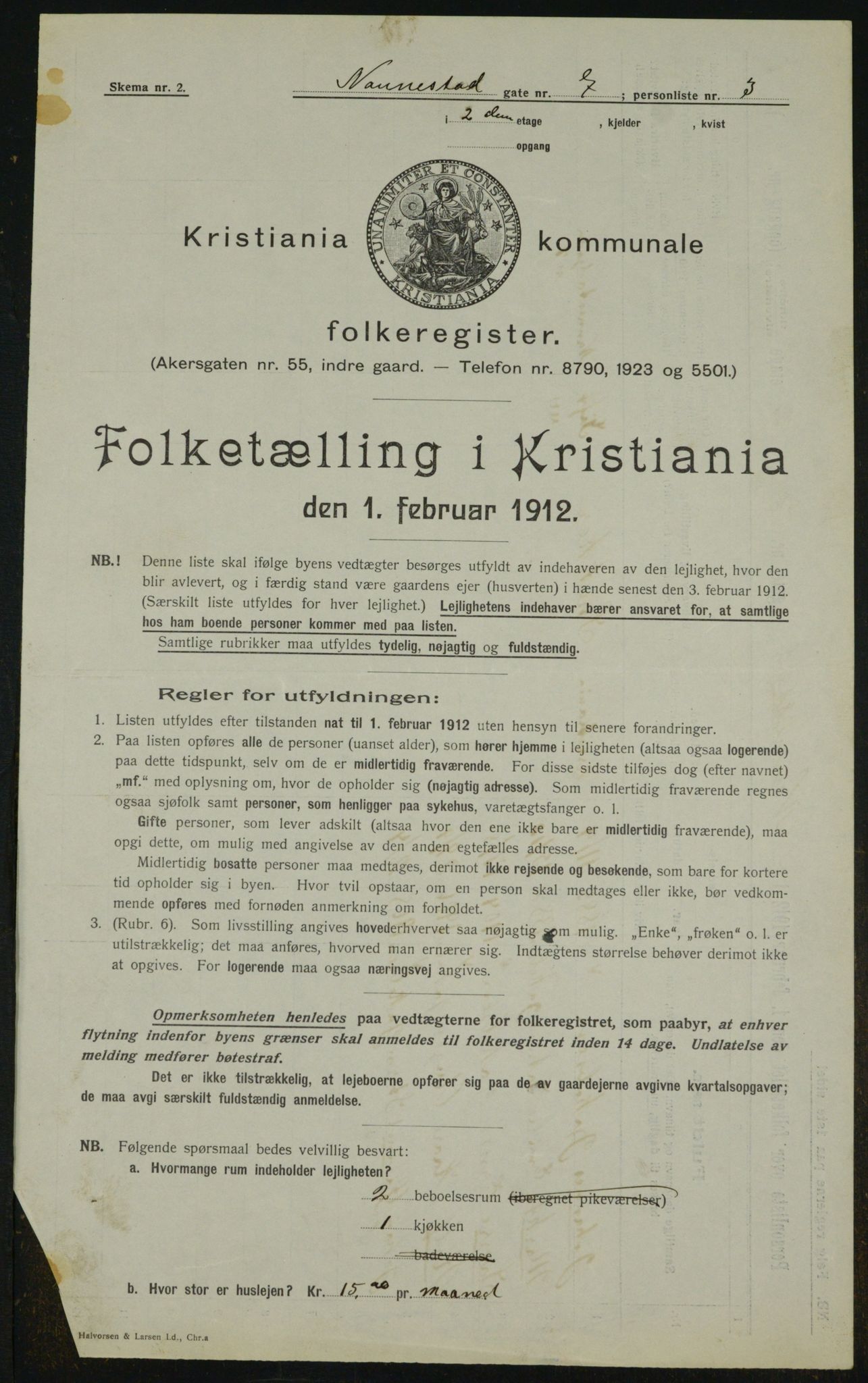 OBA, Municipal Census 1912 for Kristiania, 1912, p. 69714