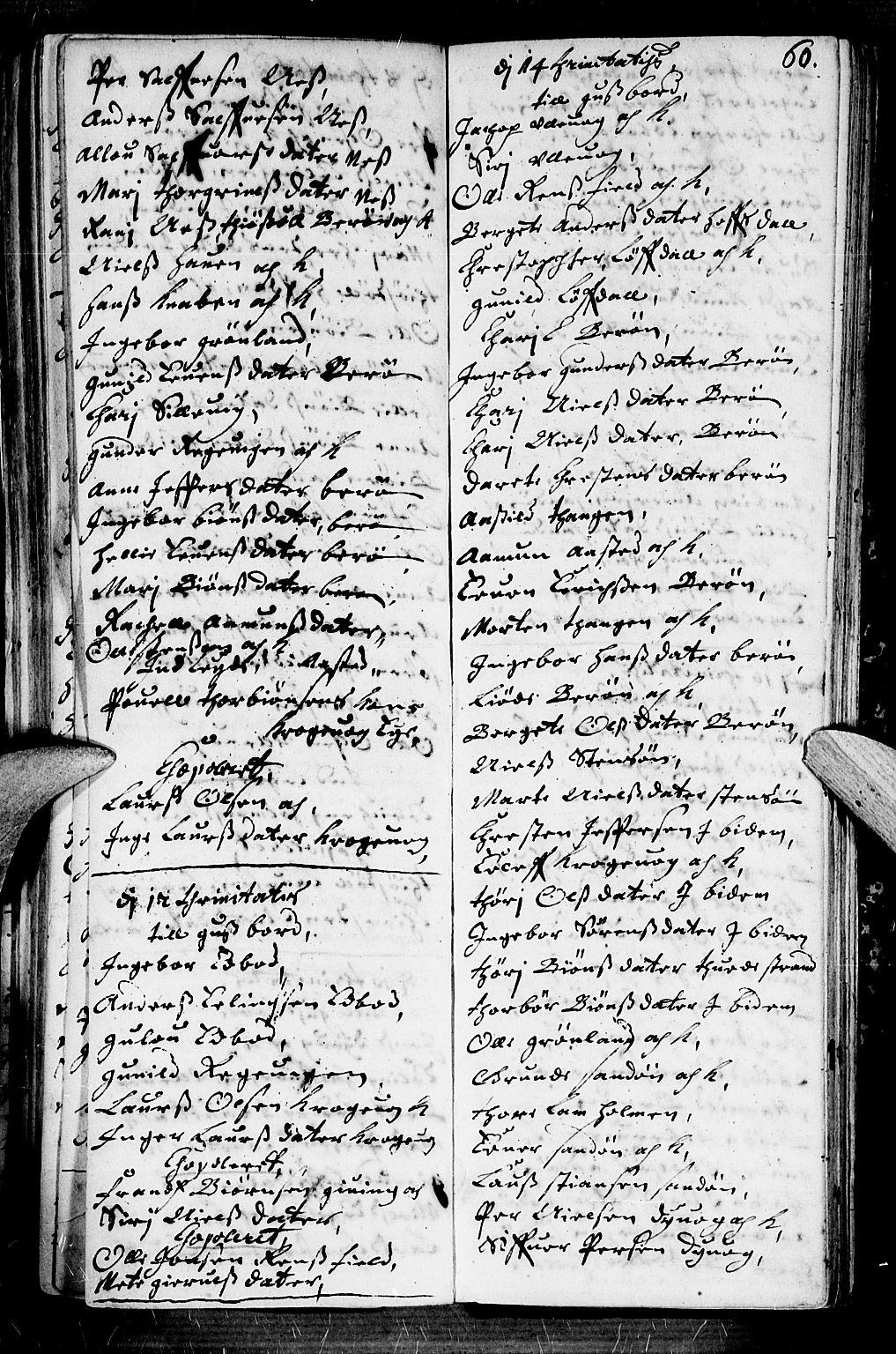 Dypvåg sokneprestkontor, AV/SAK-1111-0007/F/Fb/Fba/L0001: Parish register (copy) no. B 1, 1699-1706, p. 60