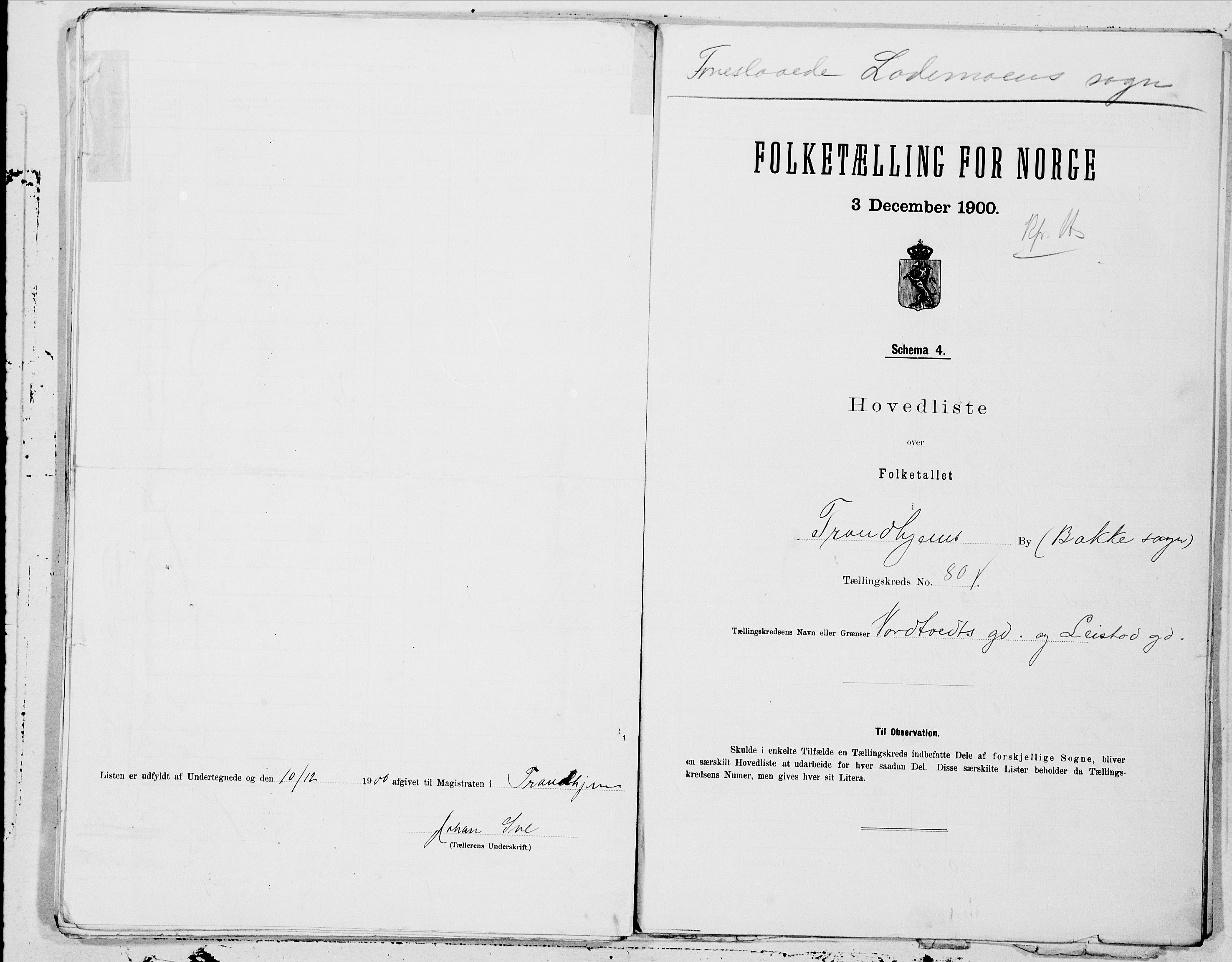 SAT, 1900 census for Trondheim, 1900, p. 159