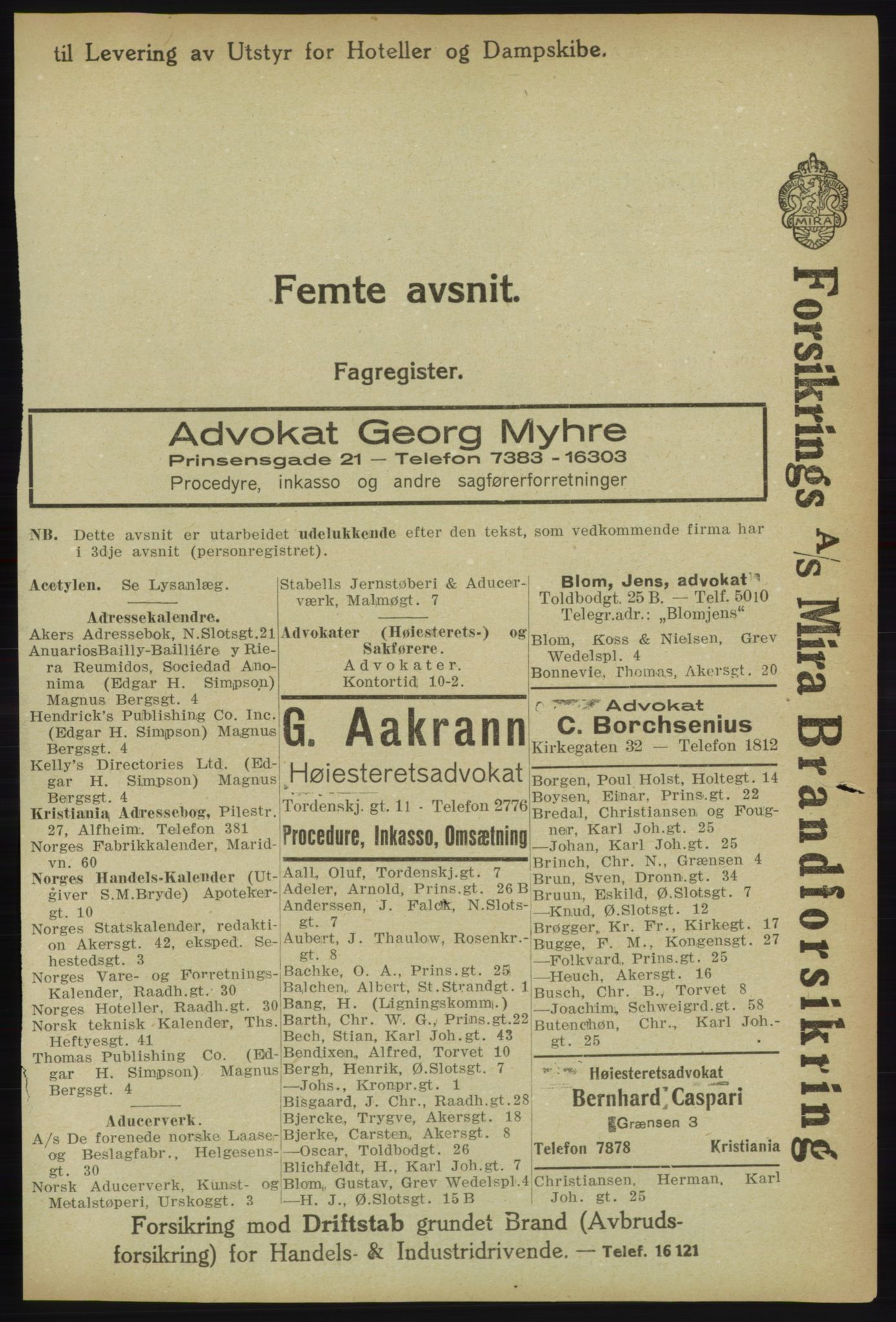 Kristiania/Oslo adressebok, PUBL/-, 1918, p. 2190