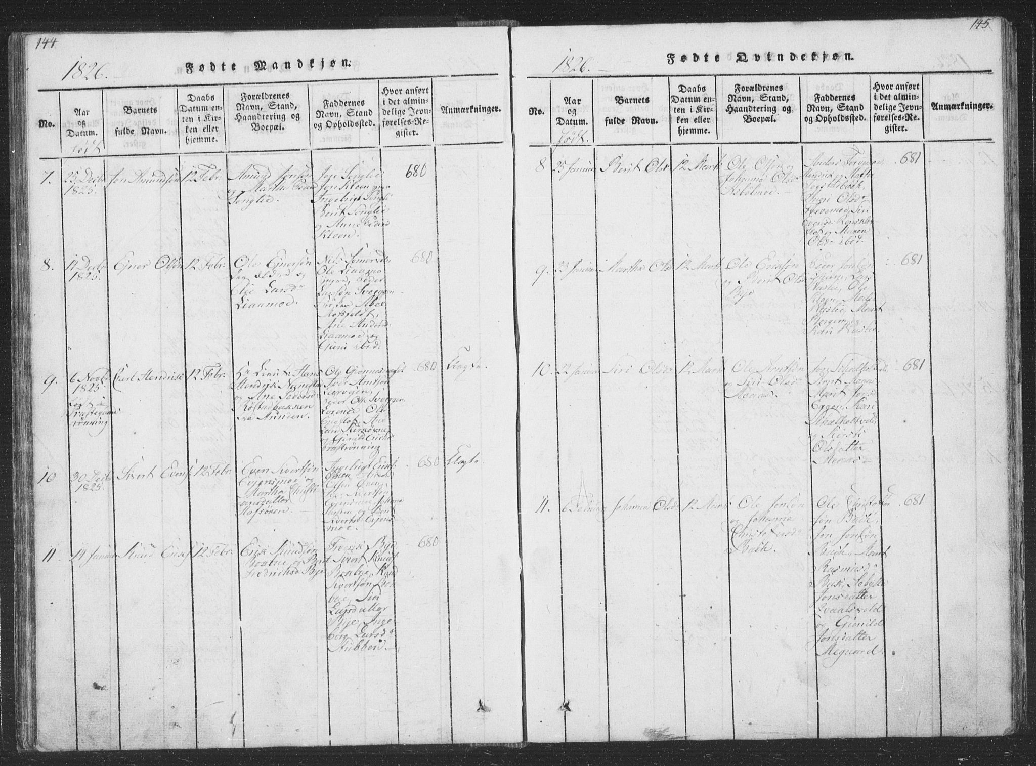 Ministerialprotokoller, klokkerbøker og fødselsregistre - Sør-Trøndelag, SAT/A-1456/668/L0816: Parish register (copy) no. 668C05, 1816-1893, p. 144-145