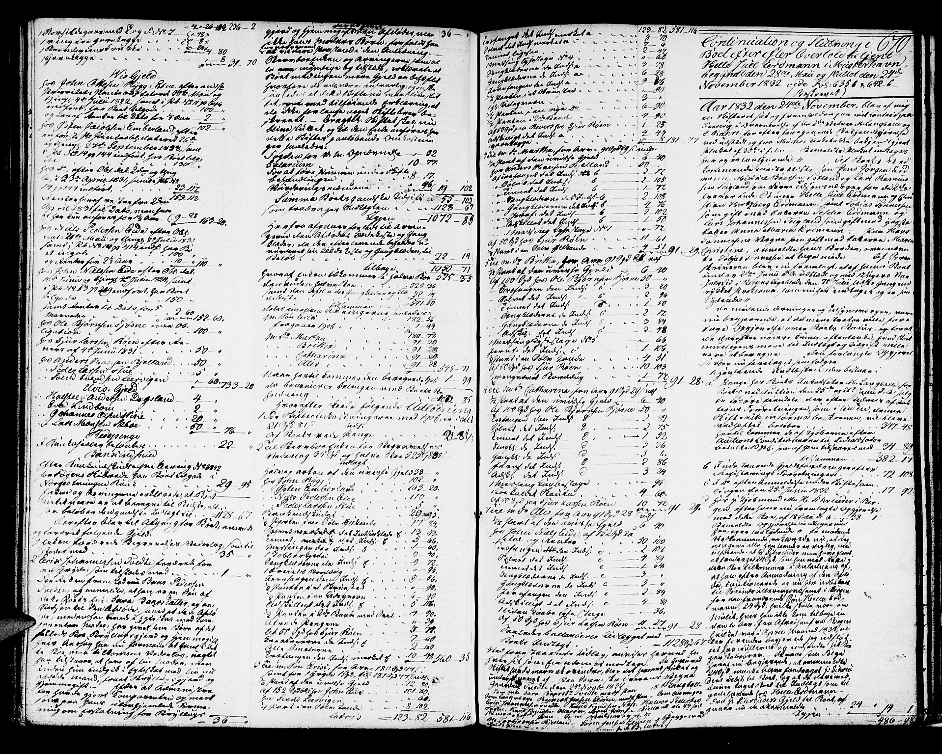 Sunnhordland sorenskrivar, AV/SAB-A-2401/1/H/Ha/Had/L0003: Skifteprotokollar. Føyen, Fjære og Våg. Fol. 365- ut. Register i protokoll., 1828-1834, p. 669b-670a