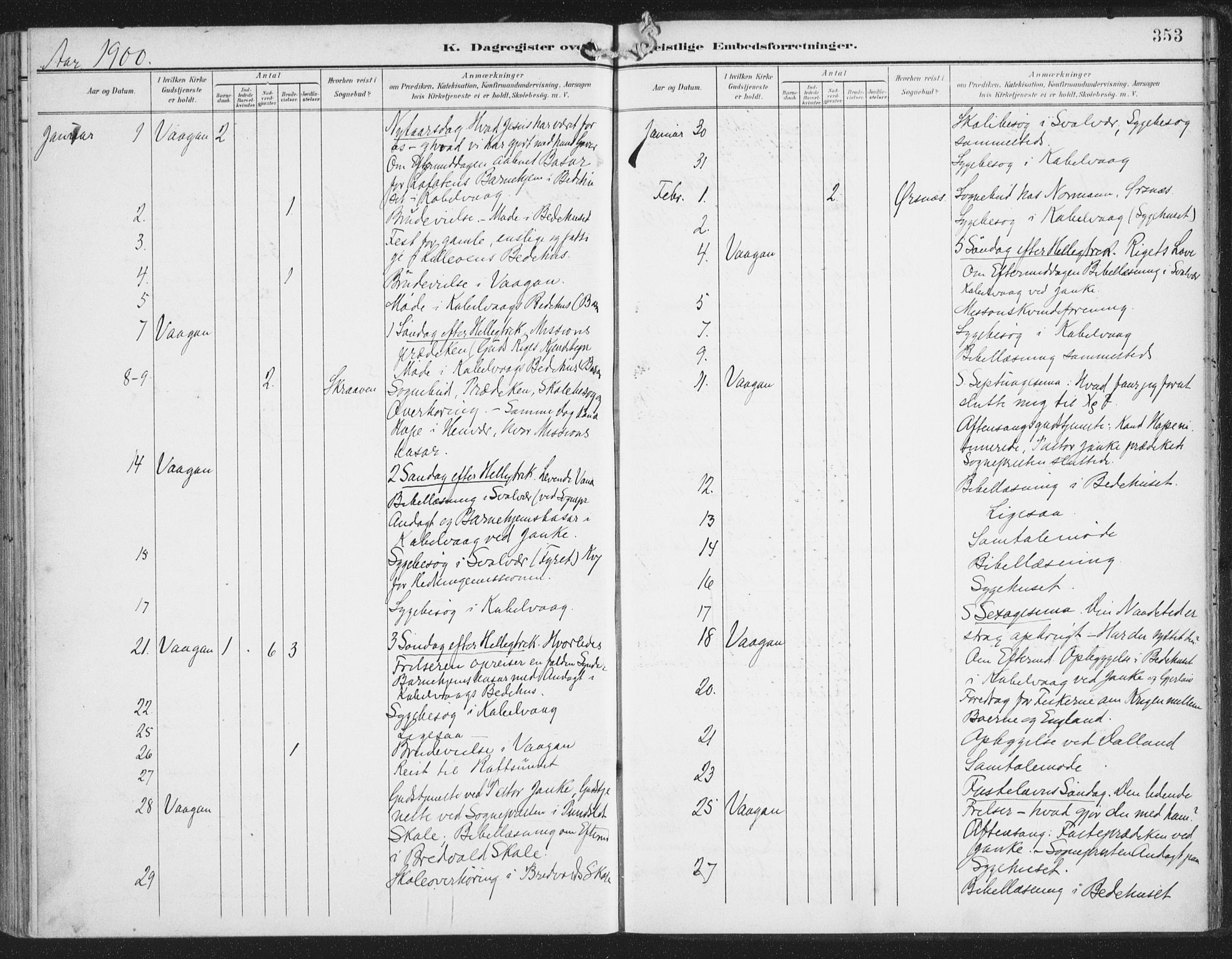 Ministerialprotokoller, klokkerbøker og fødselsregistre - Nordland, AV/SAT-A-1459/874/L1062: Parish register (official) no. 874A06, 1899-1907, p. 353