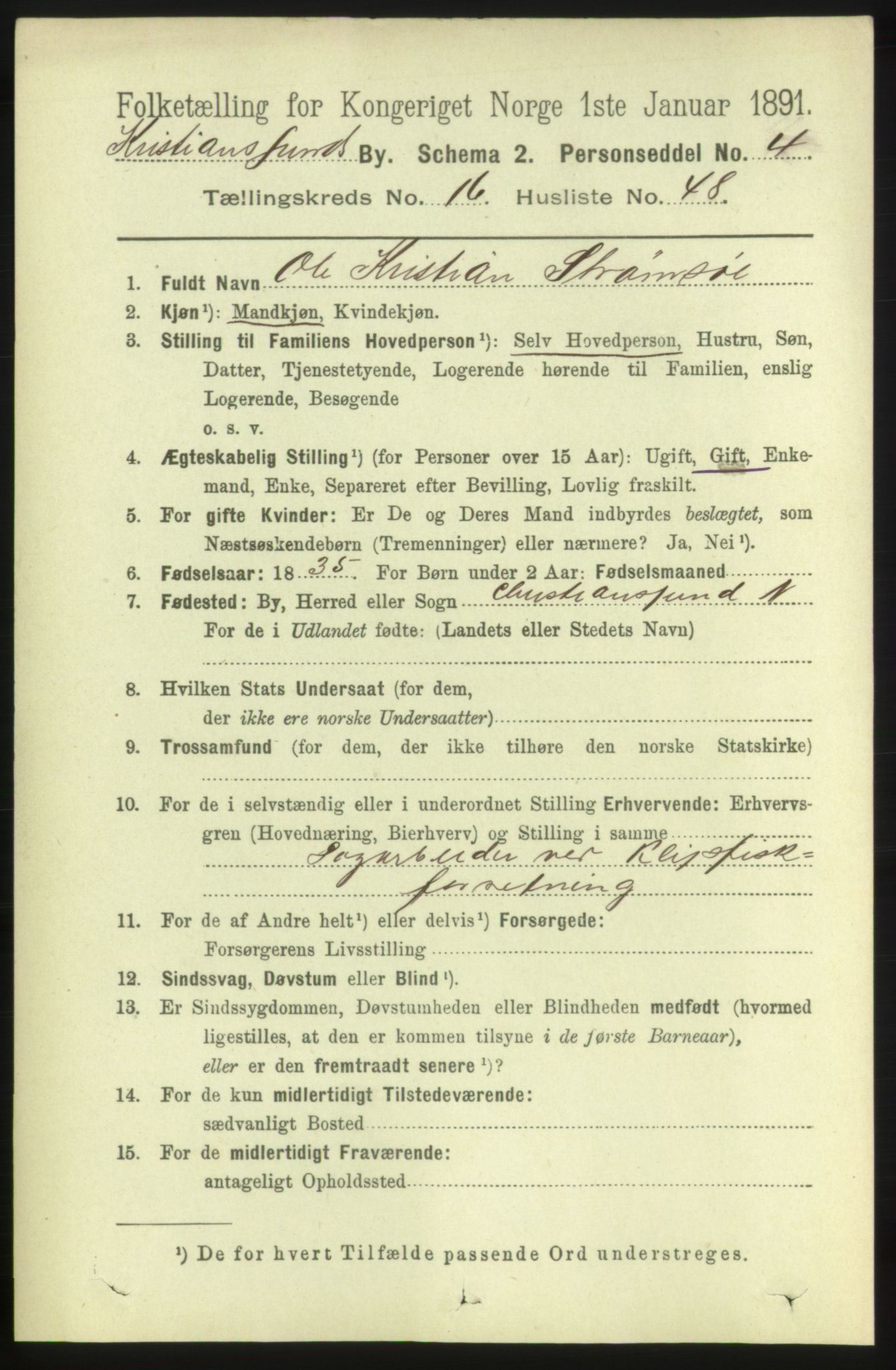 RA, 1891 census for 1503 Kristiansund, 1891, p. 11645