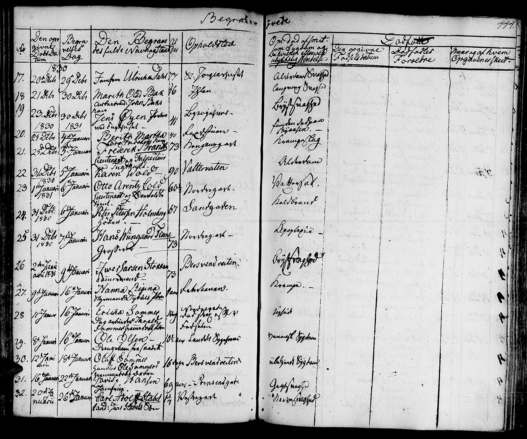 Ministerialprotokoller, klokkerbøker og fødselsregistre - Sør-Trøndelag, AV/SAT-A-1456/601/L0045: Parish register (official) no. 601A13, 1821-1831, p. 444