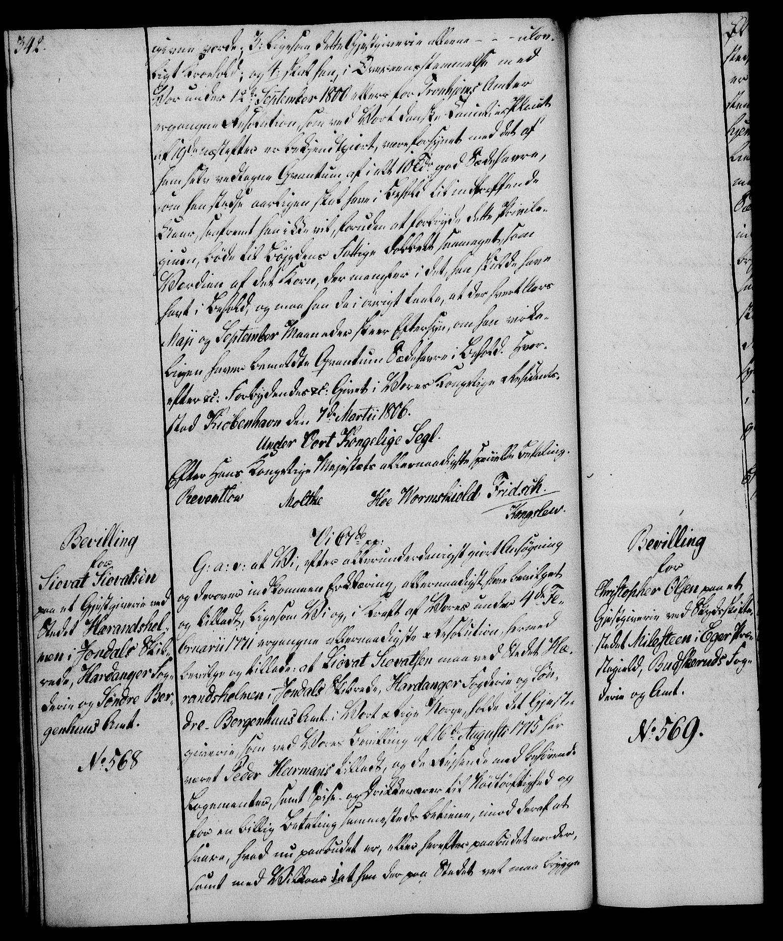 Rentekammeret, Kammerkanselliet, AV/RA-EA-3111/G/Gg/Gga/L0018: Norsk ekspedisjonsprotokoll med register (merket RK 53.18), 1804-1806, p. 342