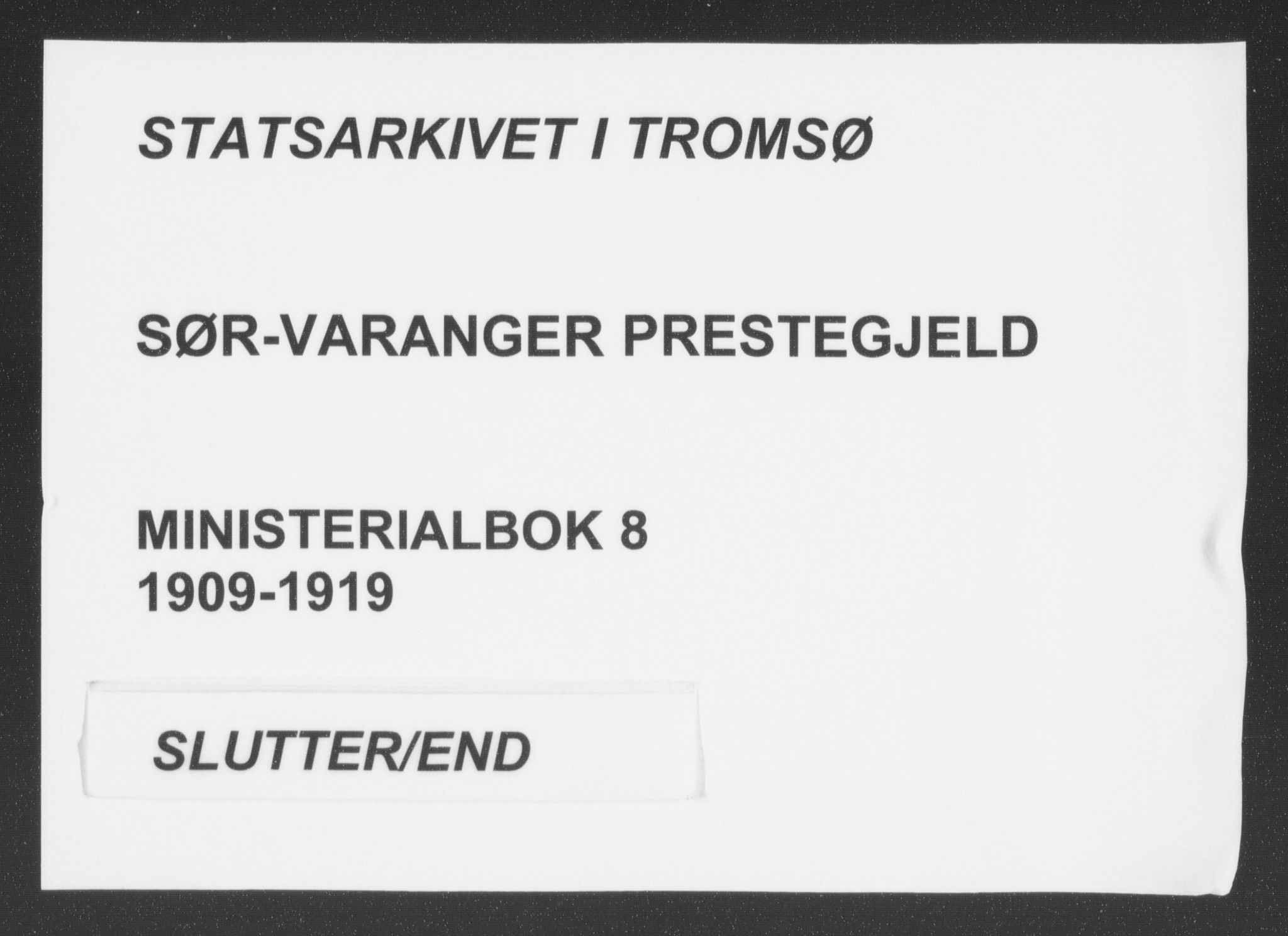 Sør-Varanger sokneprestkontor, AV/SATØ-S-1331/H/Ha/L0005kirke: Parish register (official) no. 5, 1909-1919
