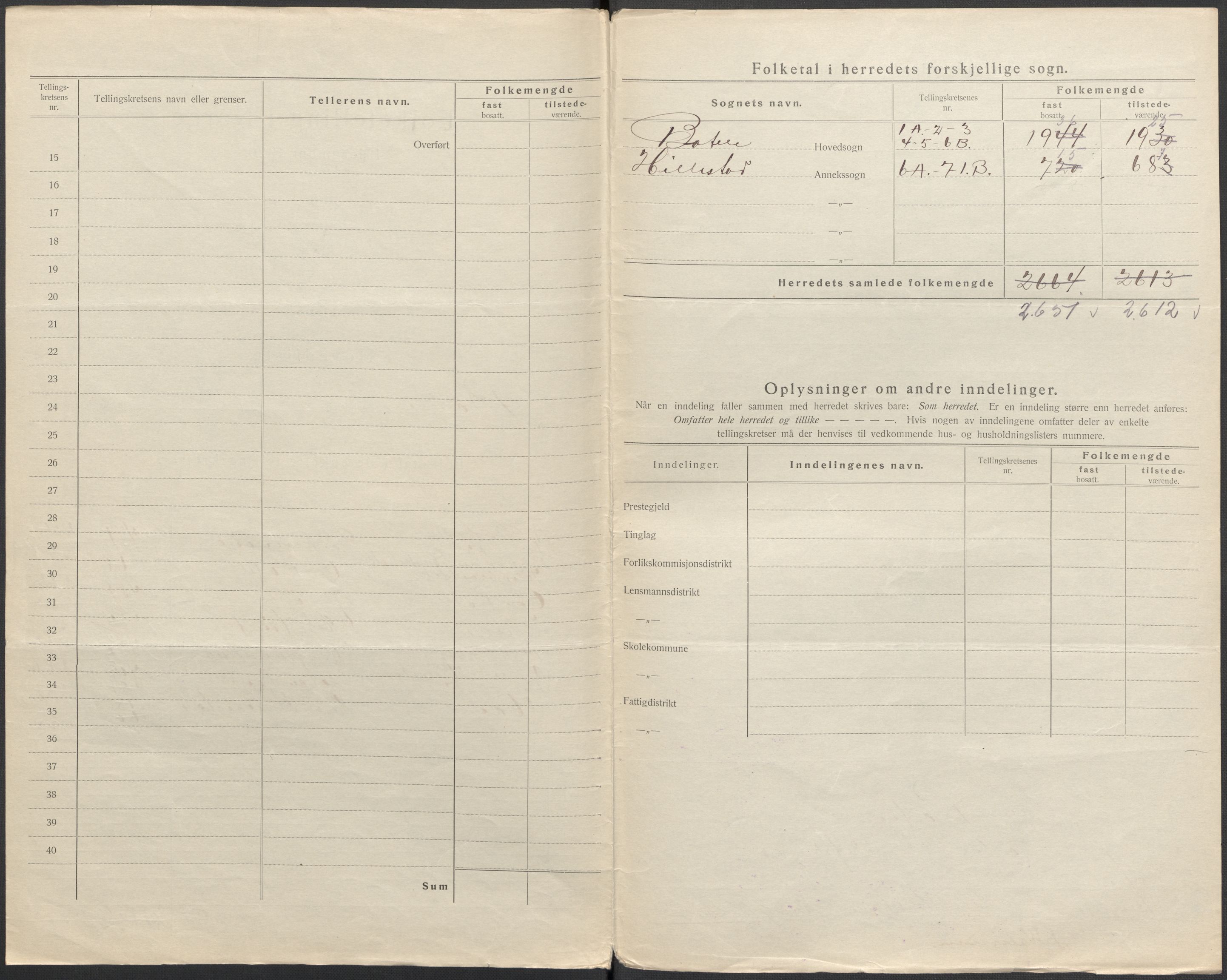 SAKO, 1920 census for Botne, 1920, p. 3