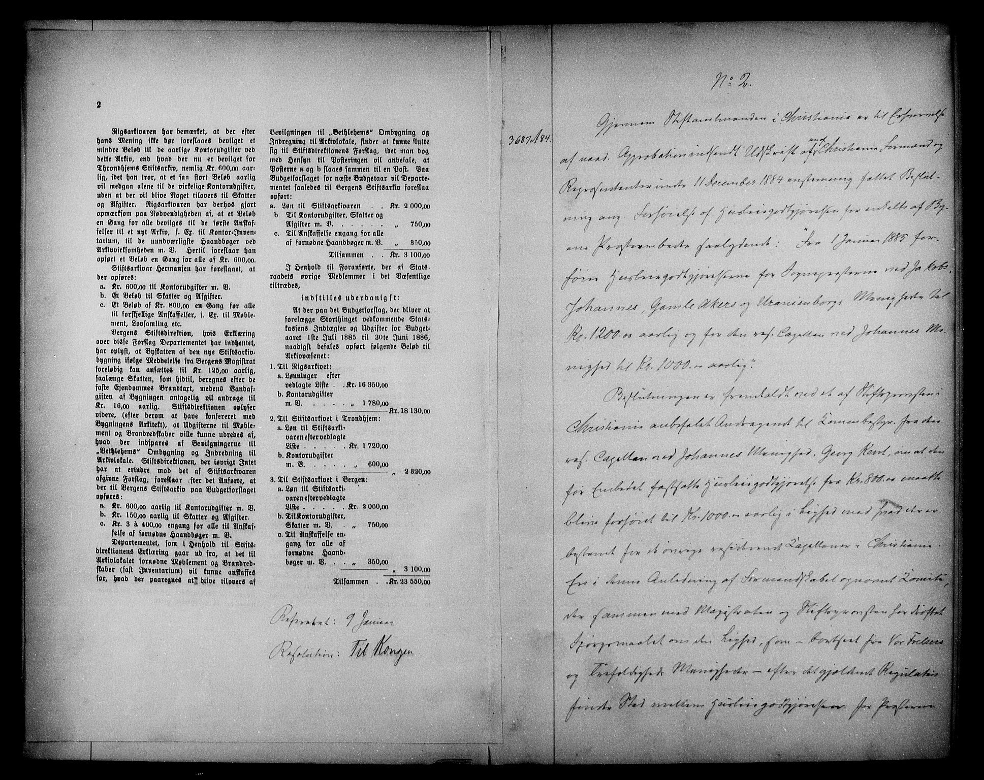 Kirke- og undervisningsdepartementet, Kontoret  for kirke og geistlighet A, AV/RA-S-1007/A/Aa/L0226: Referatprotokoll bd. 1. Ref.nr. 1-160, 1885