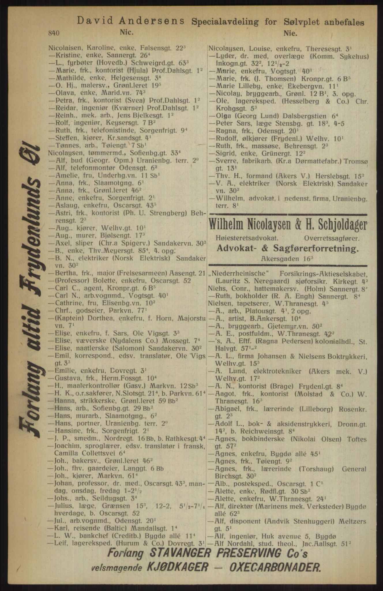 Kristiania/Oslo adressebok, PUBL/-, 1914, p. 840