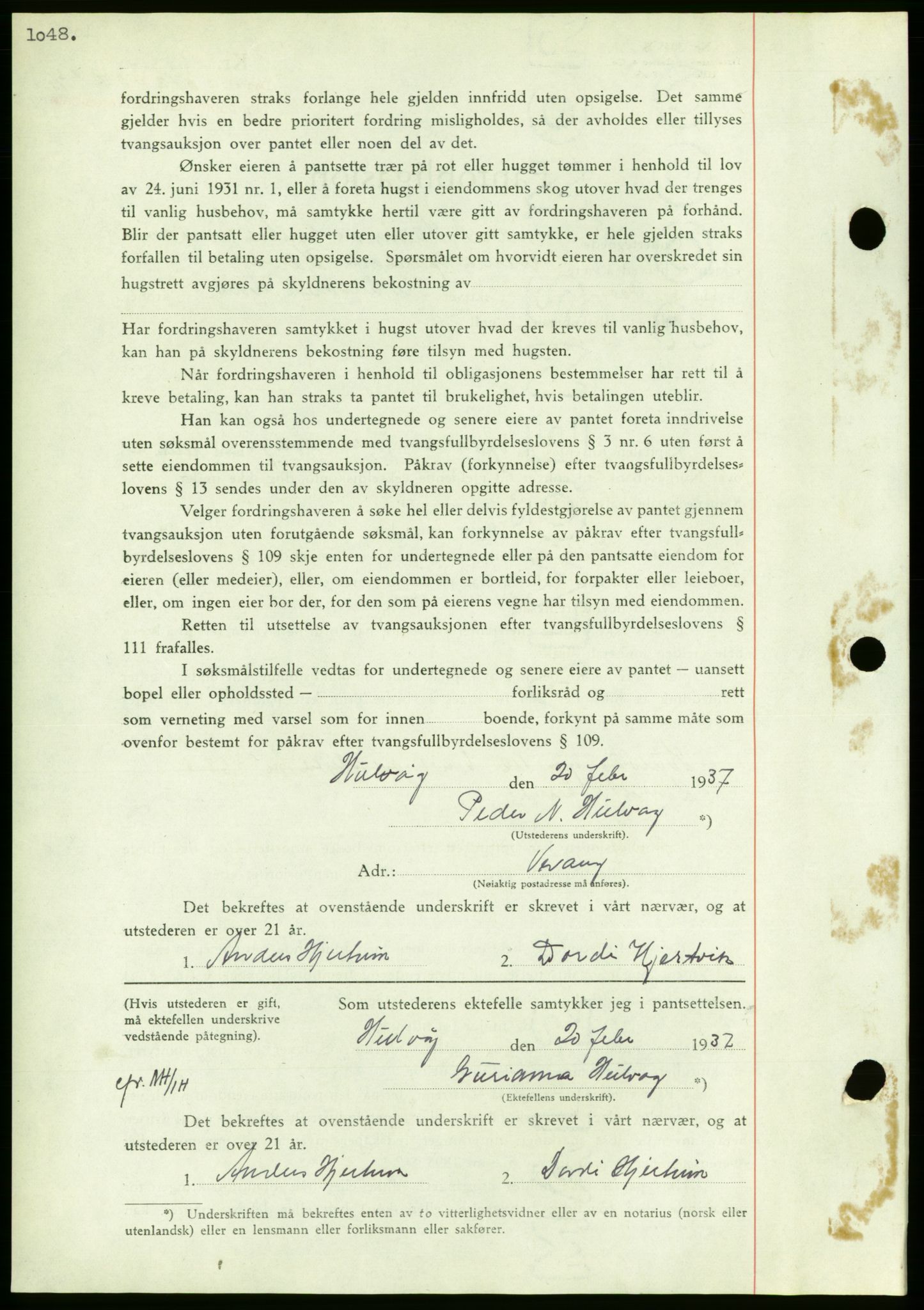 Nordmøre sorenskriveri, AV/SAT-A-4132/1/2/2Ca/L0090: Mortgage book no. B80, 1936-1937, Diary no: : 512/1937