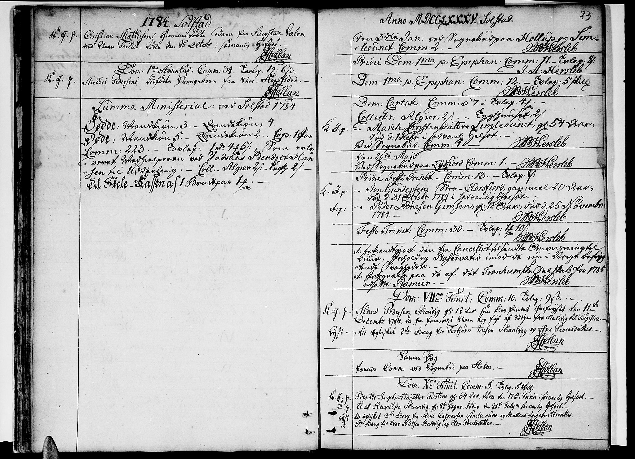 Ministerialprotokoller, klokkerbøker og fødselsregistre - Nordland, AV/SAT-A-1459/811/L0164: Parish register (official) no. 811A02, 1752-1819, p. 23