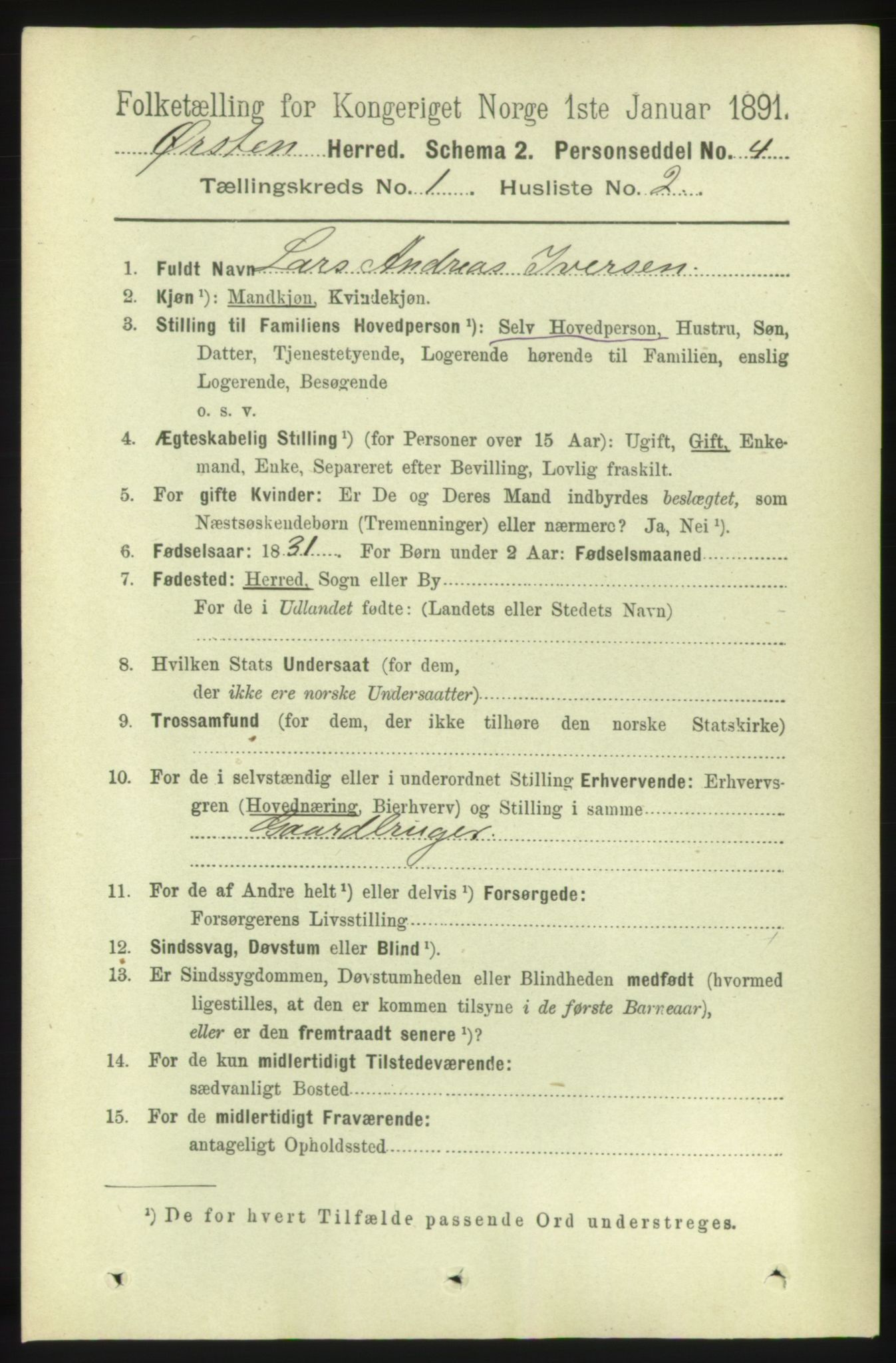 RA, 1891 census for 1520 Ørsta, 1891, p. 78