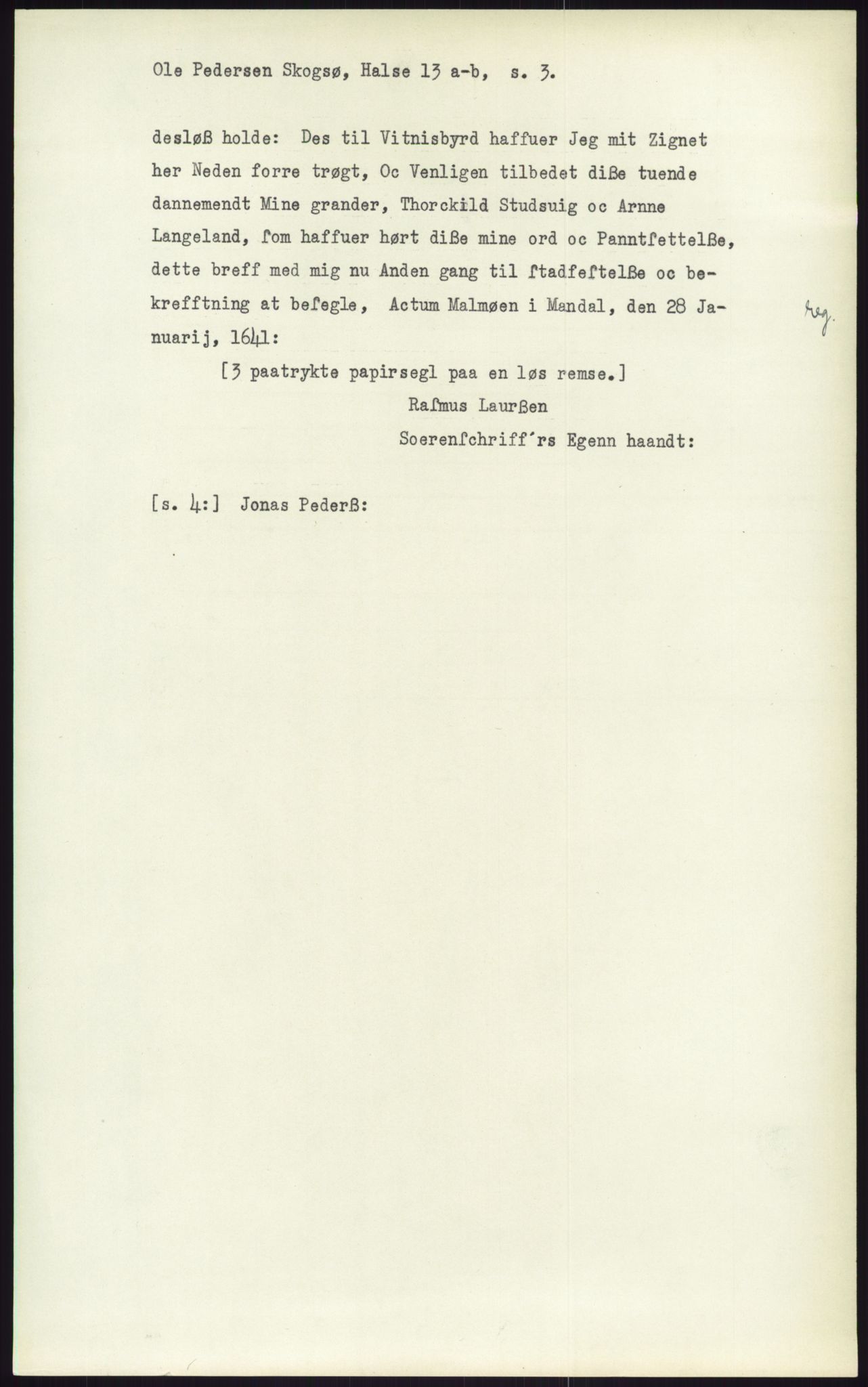 Samlinger til kildeutgivelse, Diplomavskriftsamlingen, RA/EA-4053/H/Ha, p. 2874