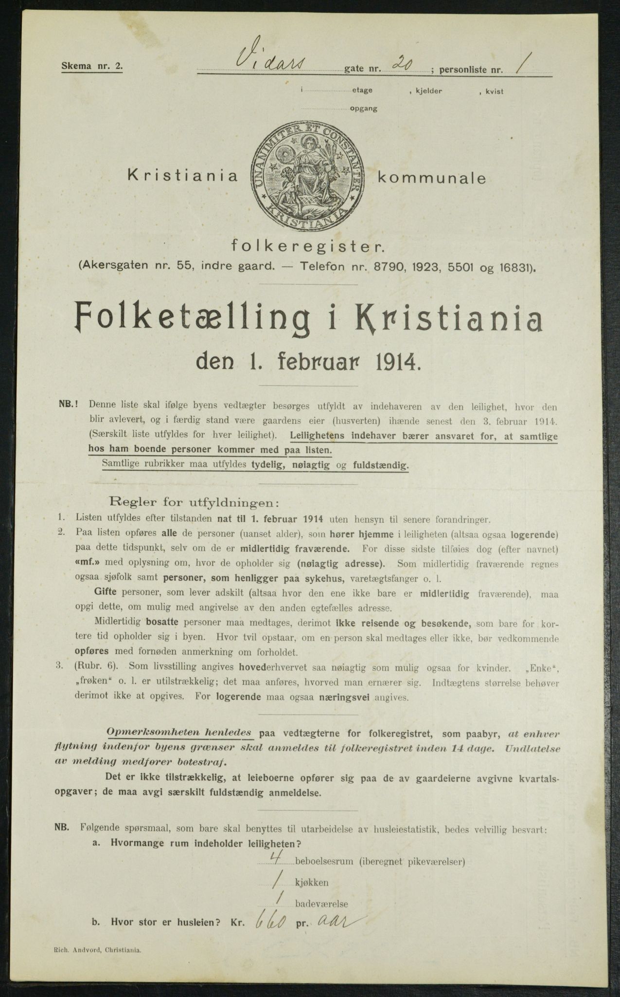 OBA, Municipal Census 1914 for Kristiania, 1914, p. 124737