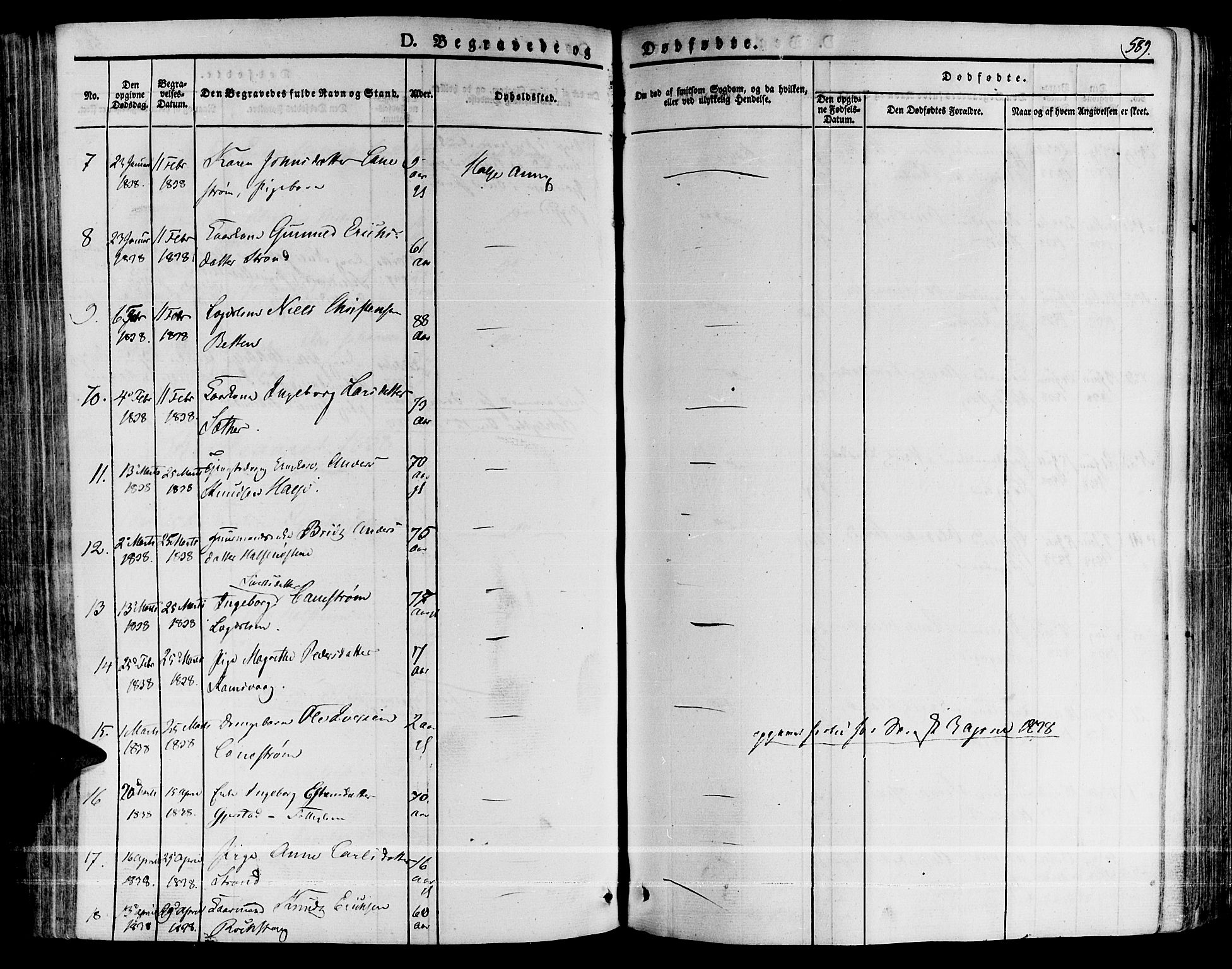 Ministerialprotokoller, klokkerbøker og fødselsregistre - Møre og Romsdal, AV/SAT-A-1454/592/L1025: Parish register (official) no. 592A03 /2, 1831-1849, p. 589