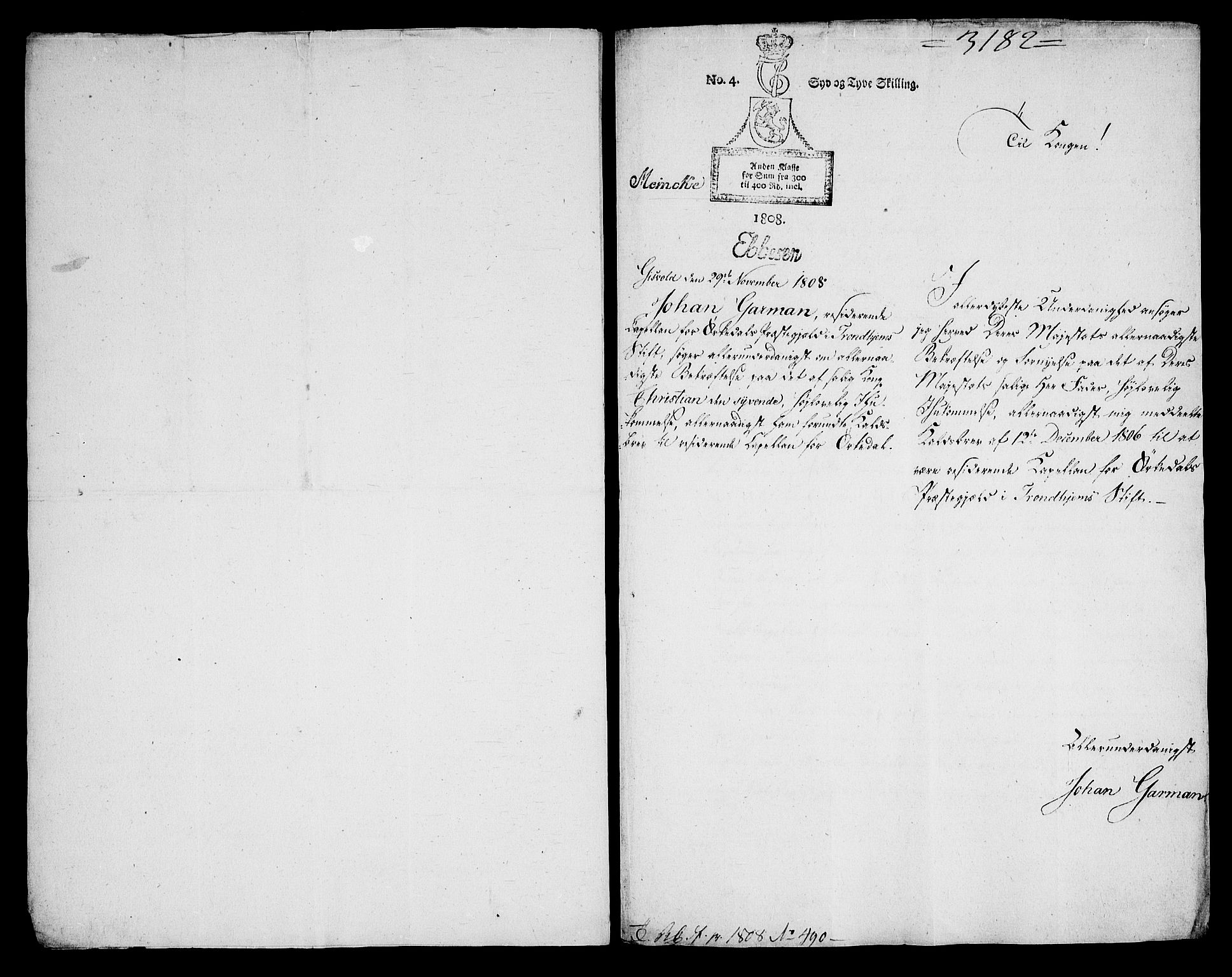 Danske Kanselli, Skapsaker, AV/RA-EA-4061/F/L0118: Skap 16, pakke 49, 1808, p. 30