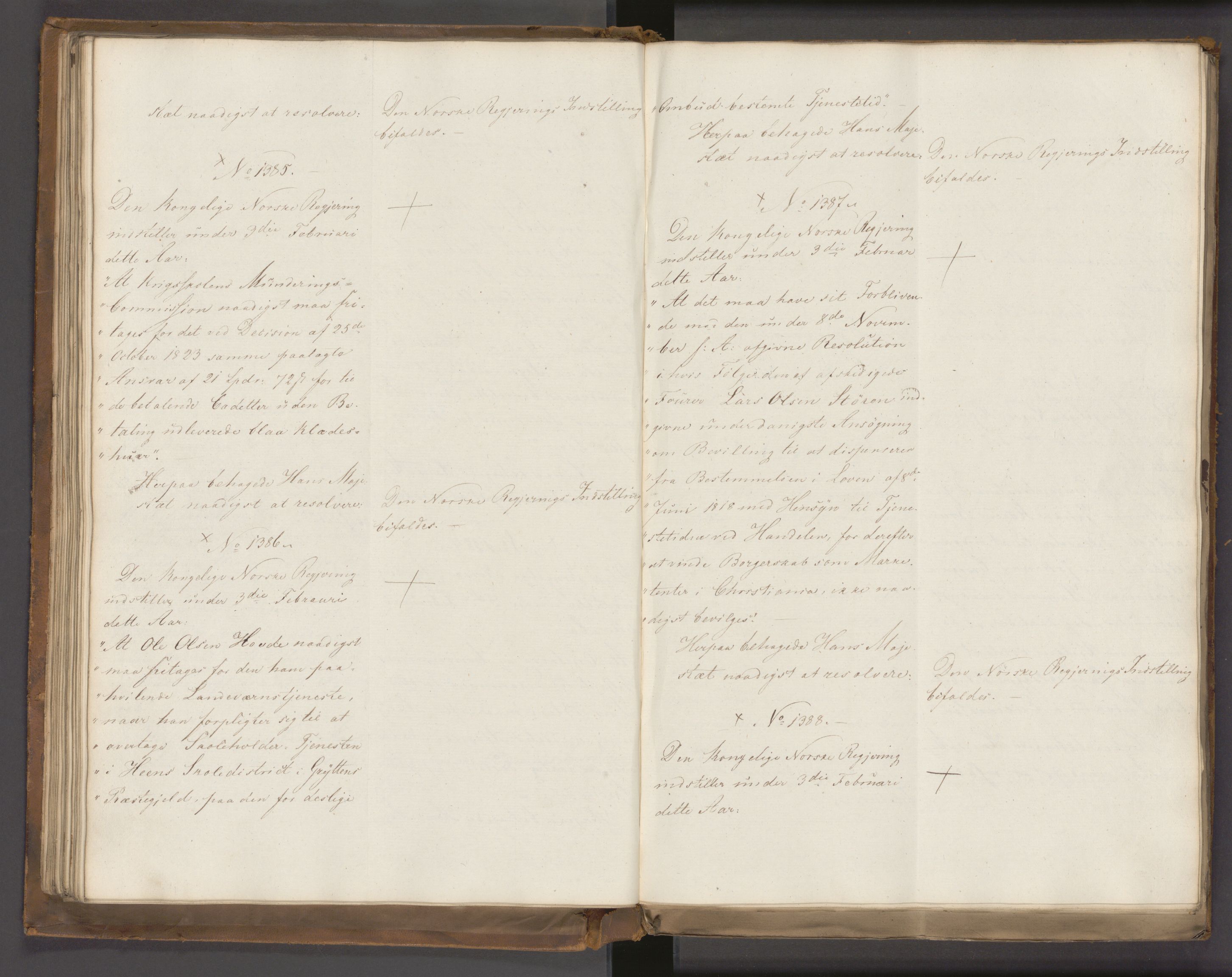 Statsrådssekretariatet, AV/RA-S-1001/A/Ab/L0022: Kgl. res. nr. 1210-1721, 1. halvår, 1826