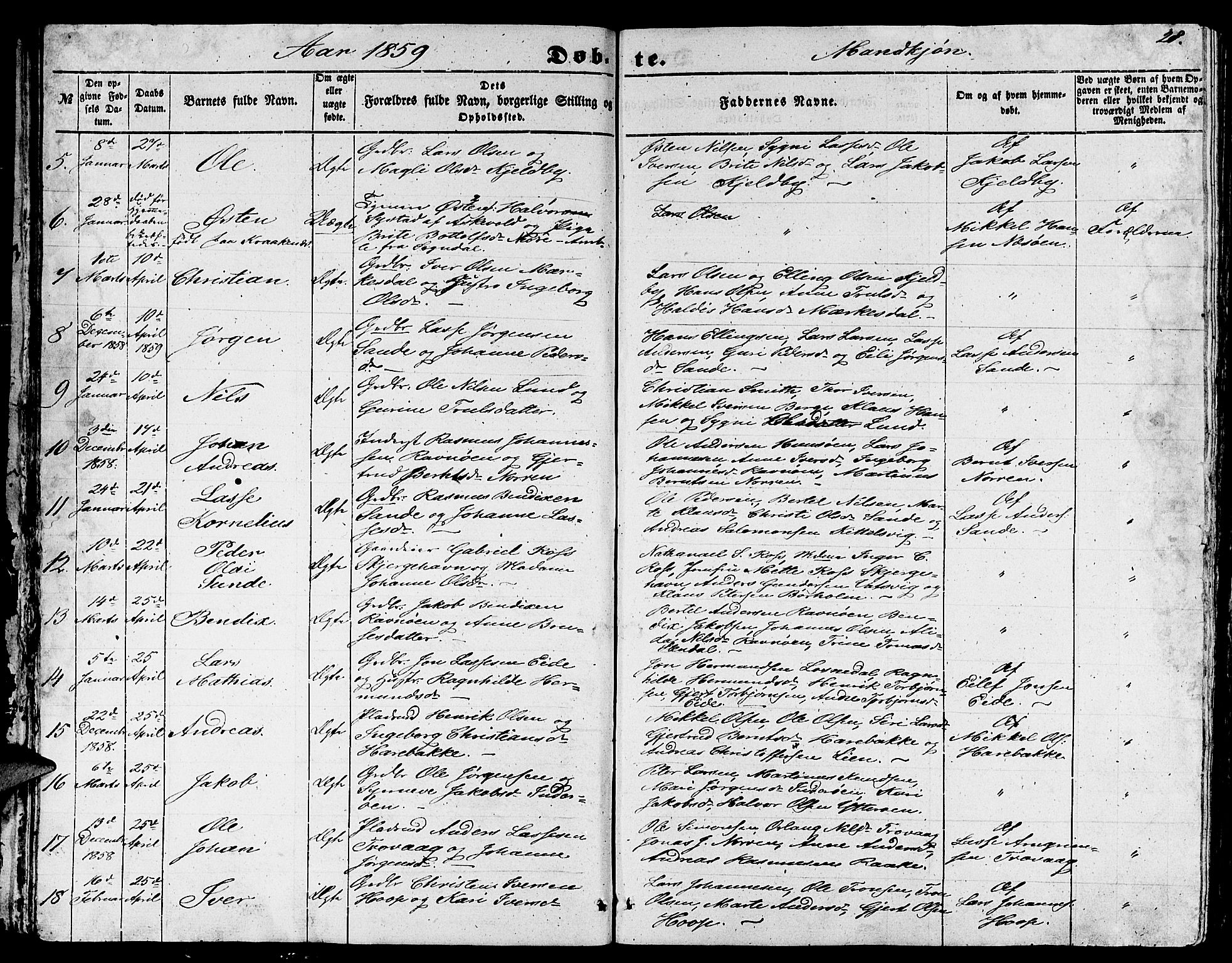 Gulen sokneprestembete, AV/SAB-A-80201/H/Hab/Habb/L0001: Parish register (copy) no. B 1, 1854-1866, p. 28