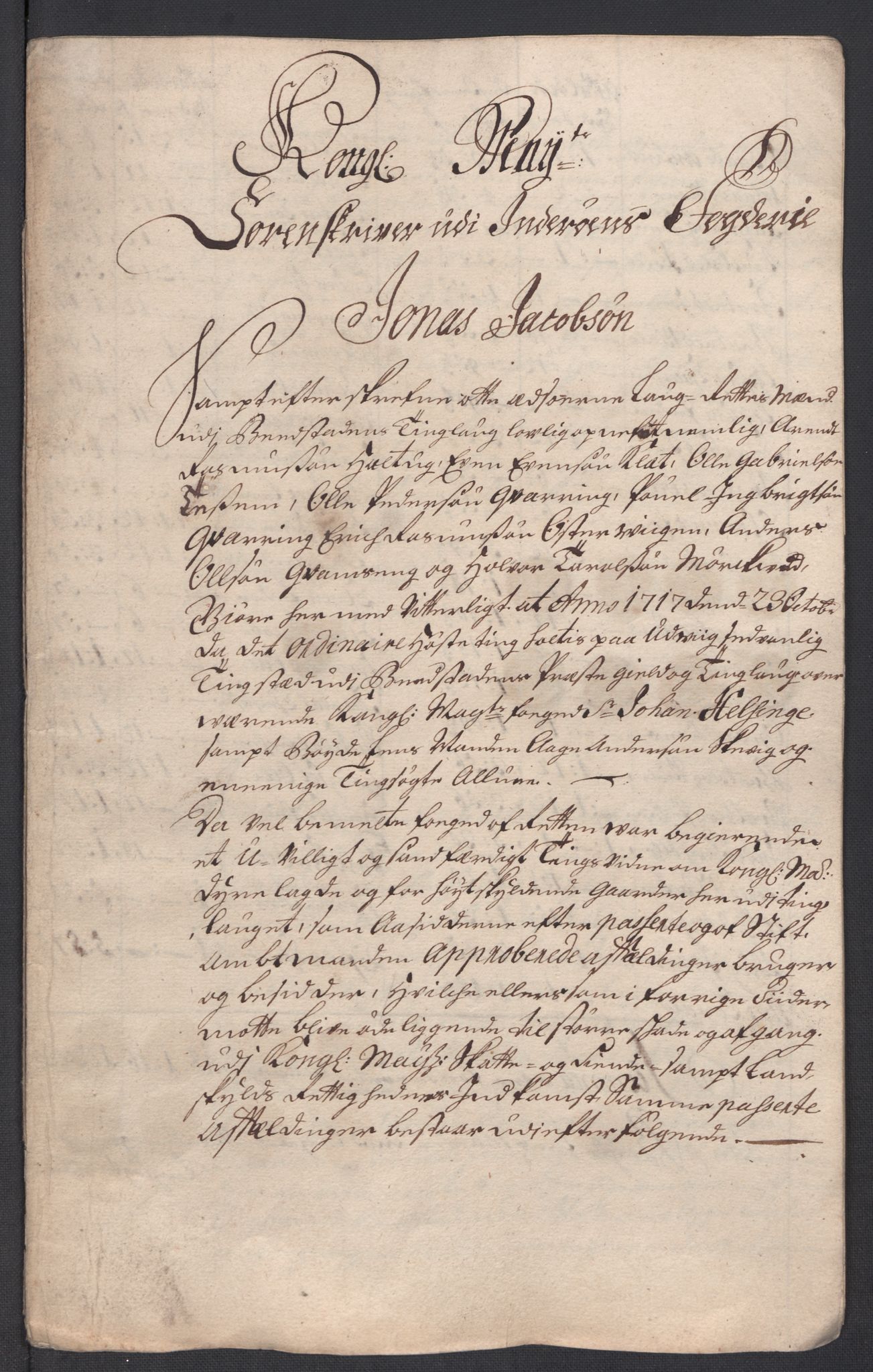 Rentekammeret inntil 1814, Reviderte regnskaper, Fogderegnskap, AV/RA-EA-4092/R63/L4325: Fogderegnskap Inderøy, 1717, p. 285