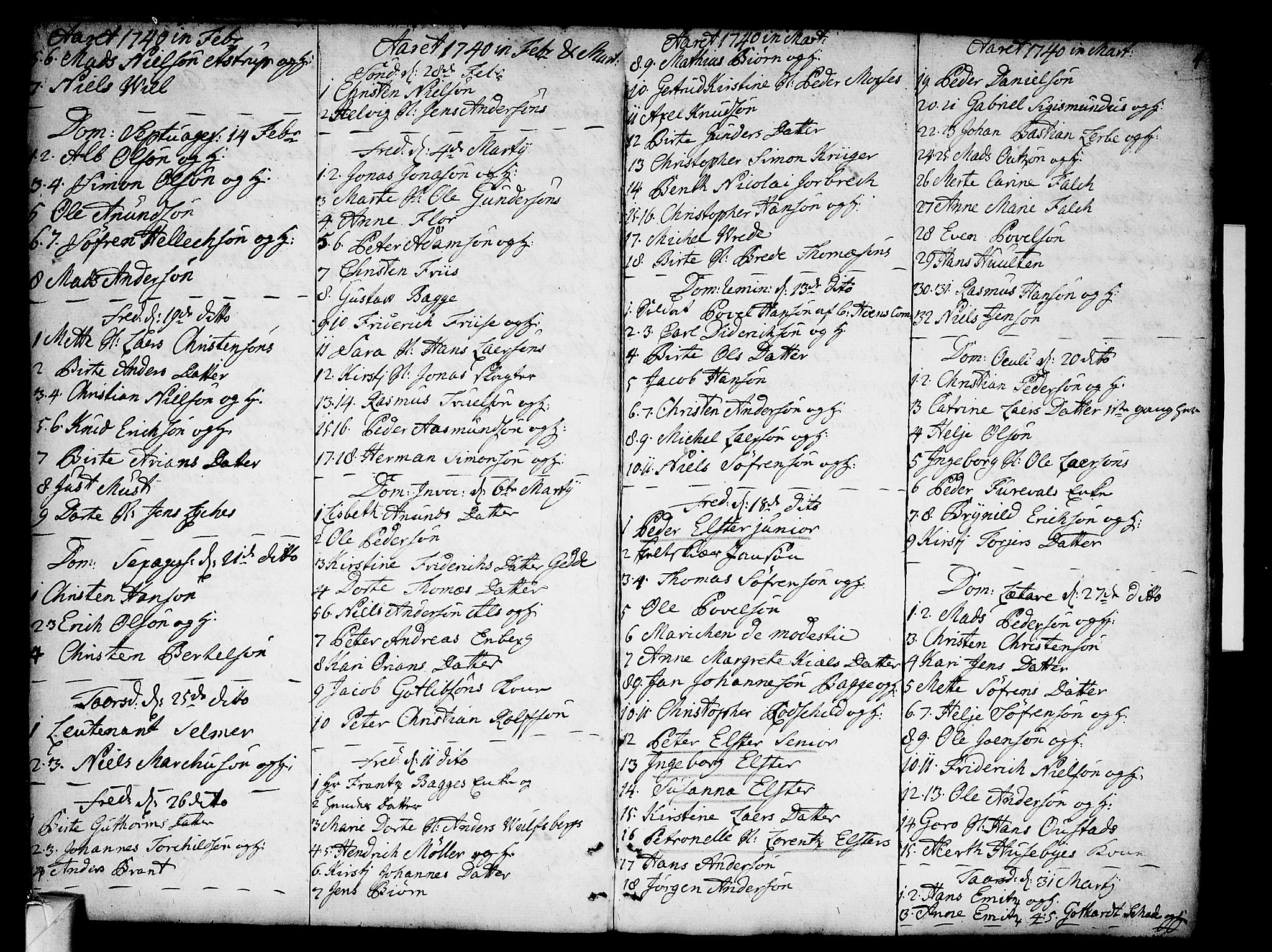 Strømsø kirkebøker, SAKO/A-246/F/Fa/L0006: Parish register (official) no. I 6, 1740-1747, p. 4