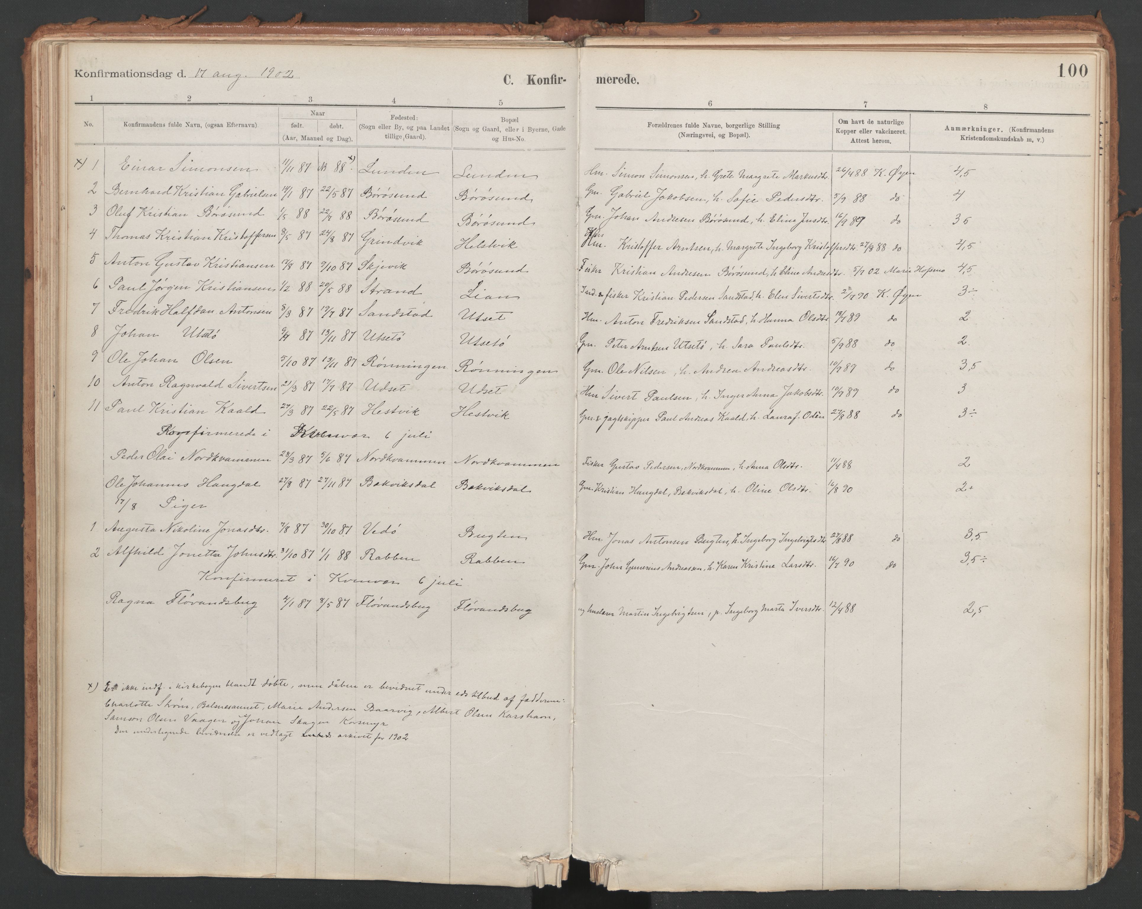 Ministerialprotokoller, klokkerbøker og fødselsregistre - Sør-Trøndelag, SAT/A-1456/639/L0572: Parish register (official) no. 639A01, 1890-1920, p. 100
