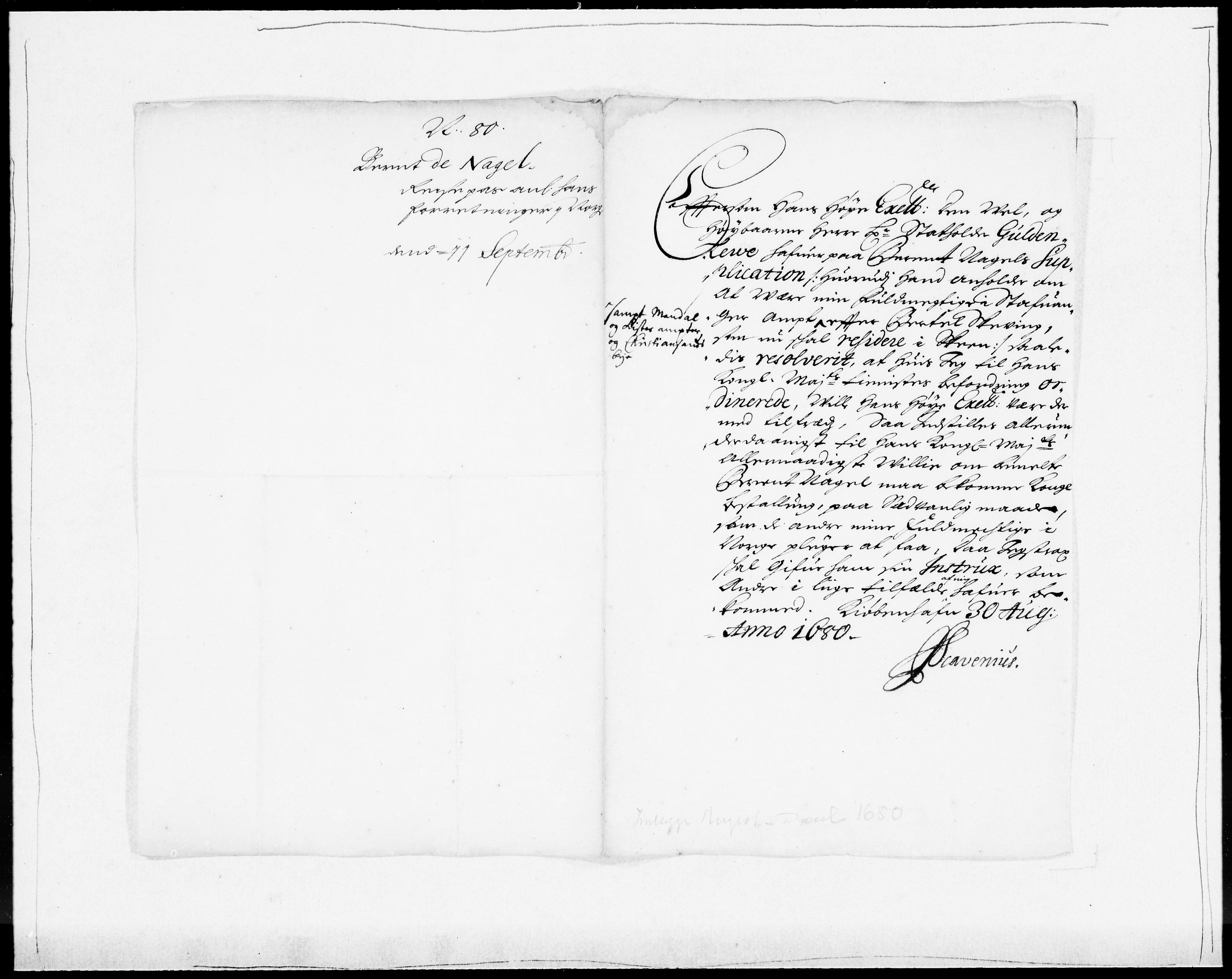 Danske Kanselli 1572-1799, AV/RA-EA-3023/F/Fc/Fcc/Fcca/L0033: Norske innlegg 1572-1799, 1680-1681, p. 70