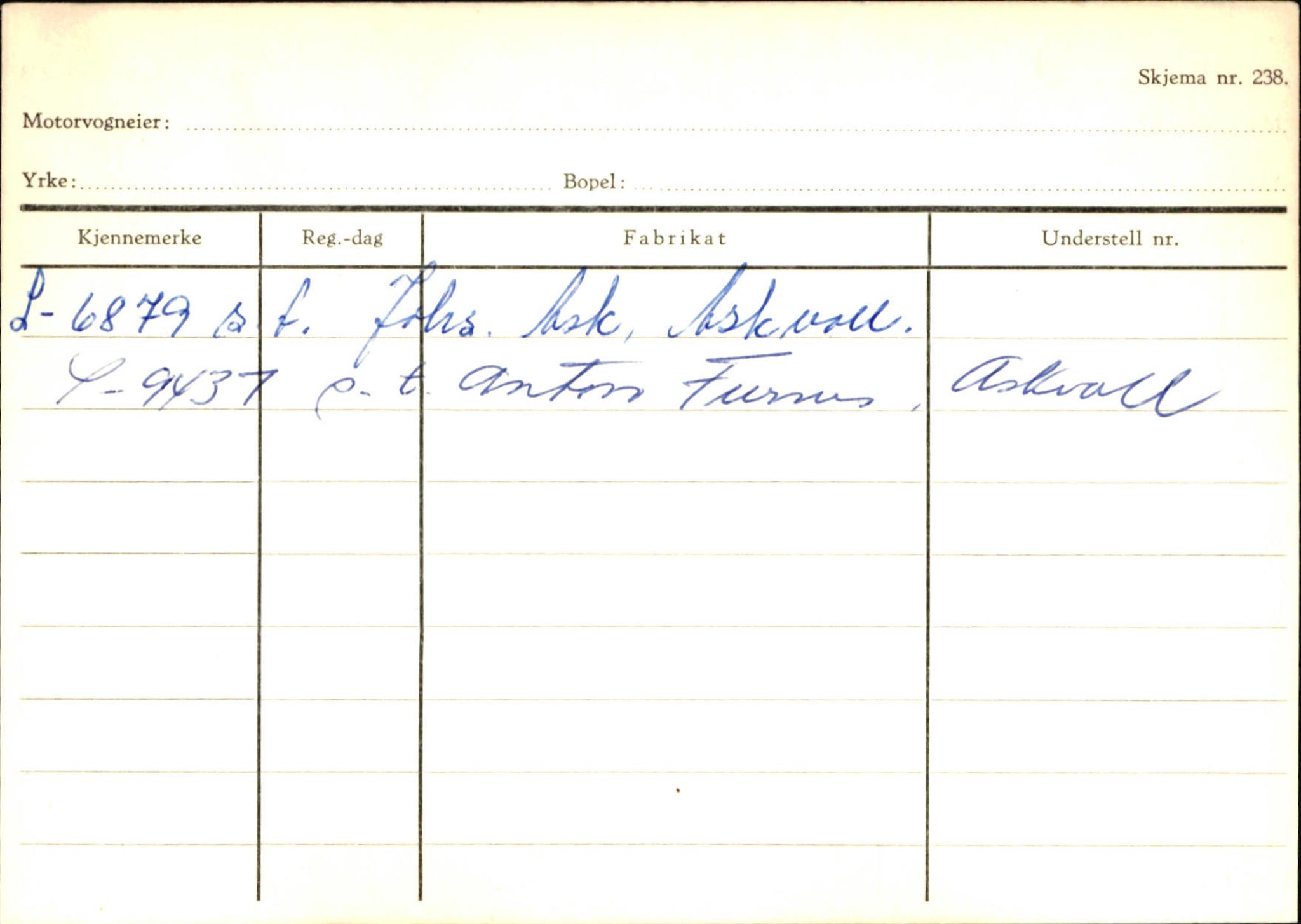 Statens vegvesen, Sogn og Fjordane vegkontor, AV/SAB-A-5301/4/F/L0132: Eigarregister Askvoll A-Å. Balestrand A-Å, 1945-1975, p. 565